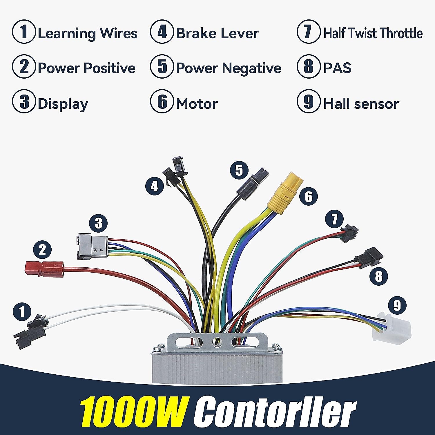 48V 27.5'' 30A Controller Rear wheel Electric Bikes Conversion Kit Hub Motor, Electric Bicycle Motor,E-bike Cycling Hub with Controller, Bike Bicycle Conversion Tool Kit 7-speed Cassette,SW900 Screen - Image 2