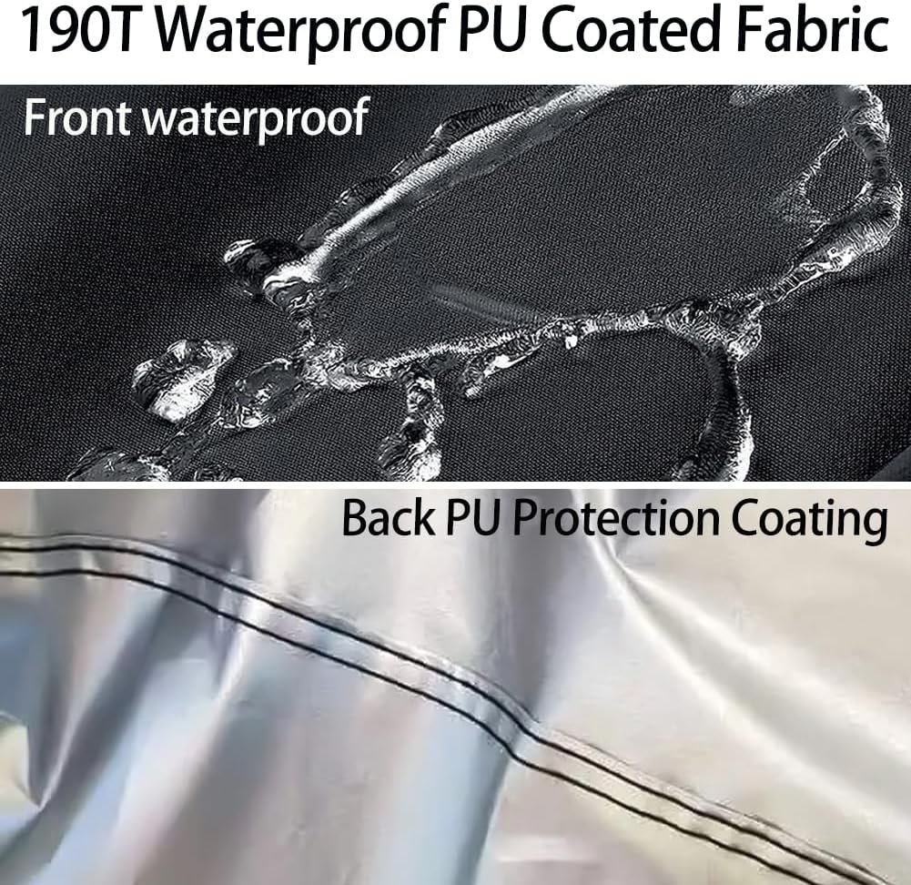Bike Covers for 2 or 3 Bikes, 2XL Large Outdoor Waterproof Bicycle Covers with Lock Hole for Mountain Road Electric Bicycle Bikes - Image 3