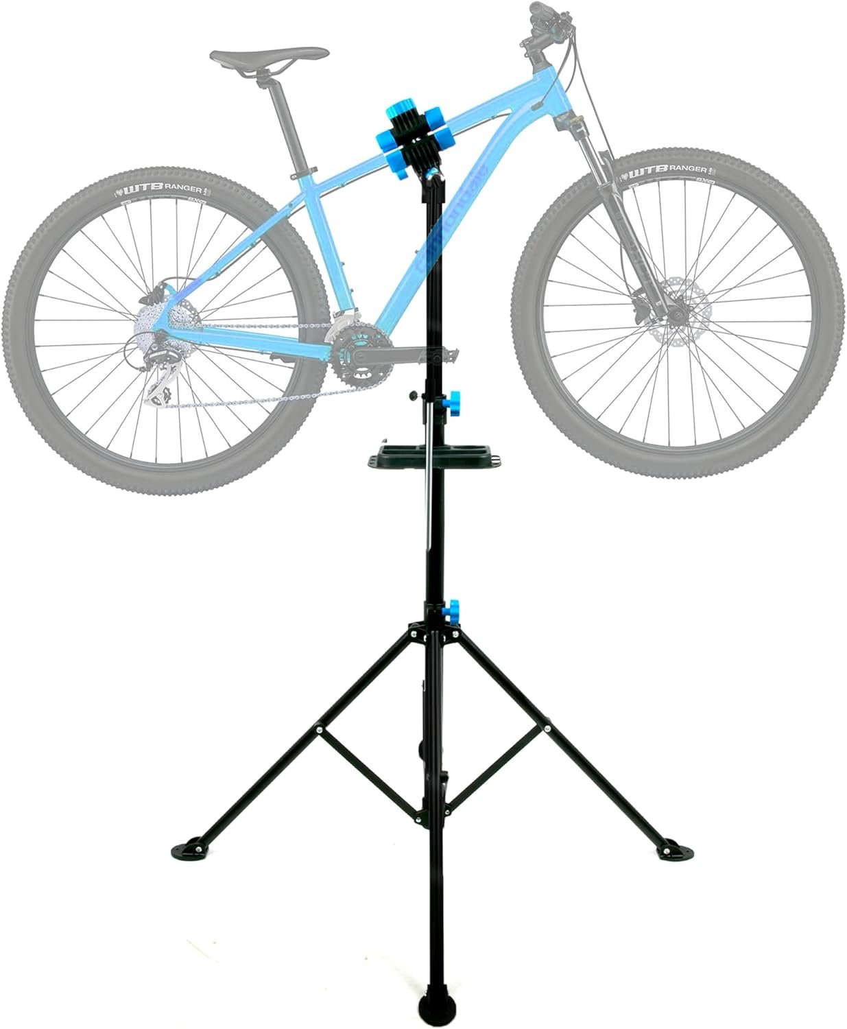 ZENO Bike Stand | Bike Repair Stand | Heavy Duty Folding Bicycle Workshop Stand | Height Adjustable Bike Rack | Mountain Bike Work Tool with a Front Wheel Stabilizer | 193CM - Image 9