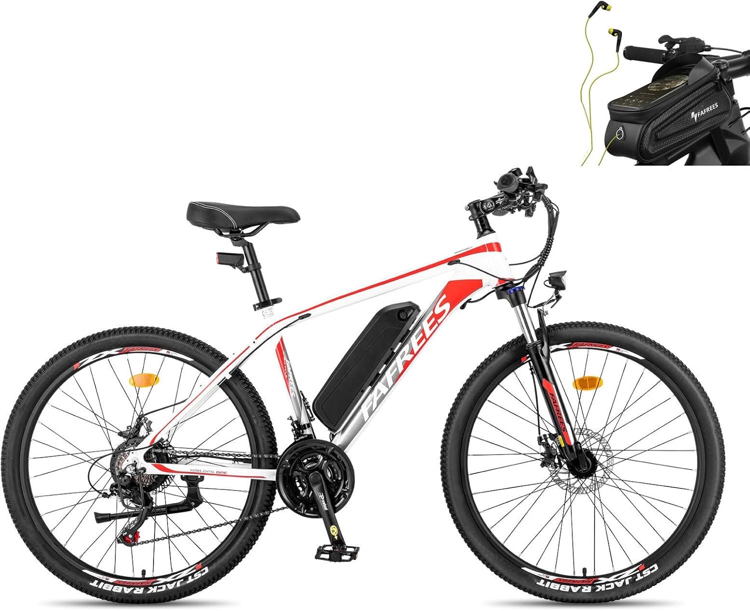Fafrees Electric Bike for Adults, 26"/27.5" Electric Bicycle, 250W Pedal Assist Ebike for Men Ladies, Removable 13–15Ah Battery, 21 Speed MTB for City, EAPC