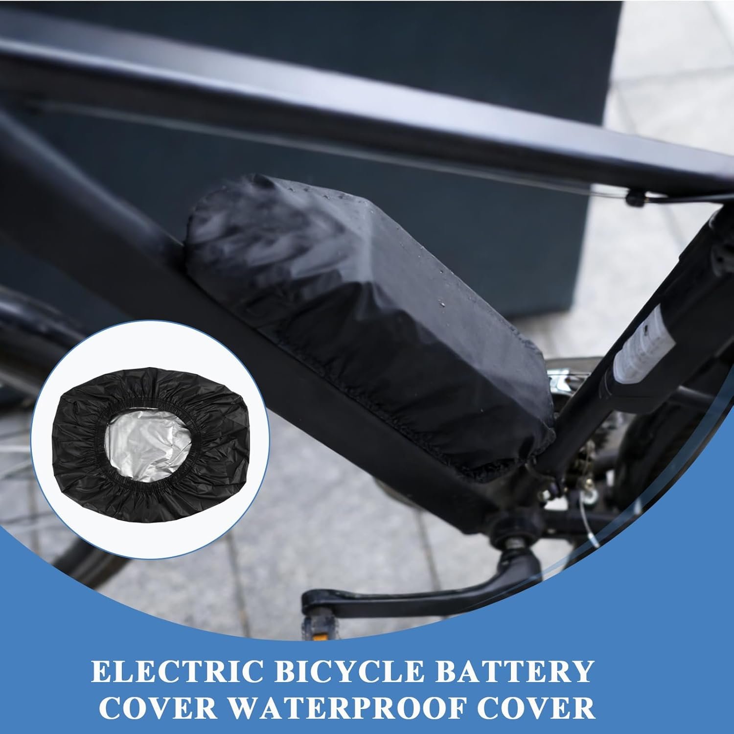 Ebike Battery Bag Waterproof, Protective Ebike Battery Cover With High Elasticity Fitting, Durable Electric Bike Accessories, Dustproof Protection, Universal Fit Ebike Batteries(48x19x24cm) - Image 4