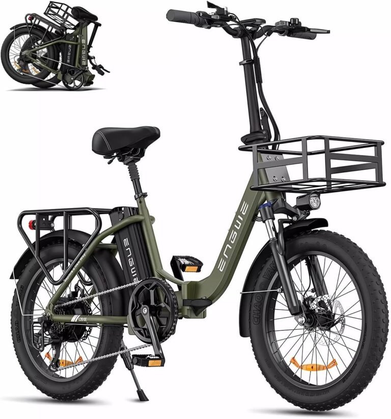 ENGWE Electric Bike for Adults 20" Foldable Electric Bicycle Trekking Step-through City E-Bike 36V 15.6Ah Removable Battery