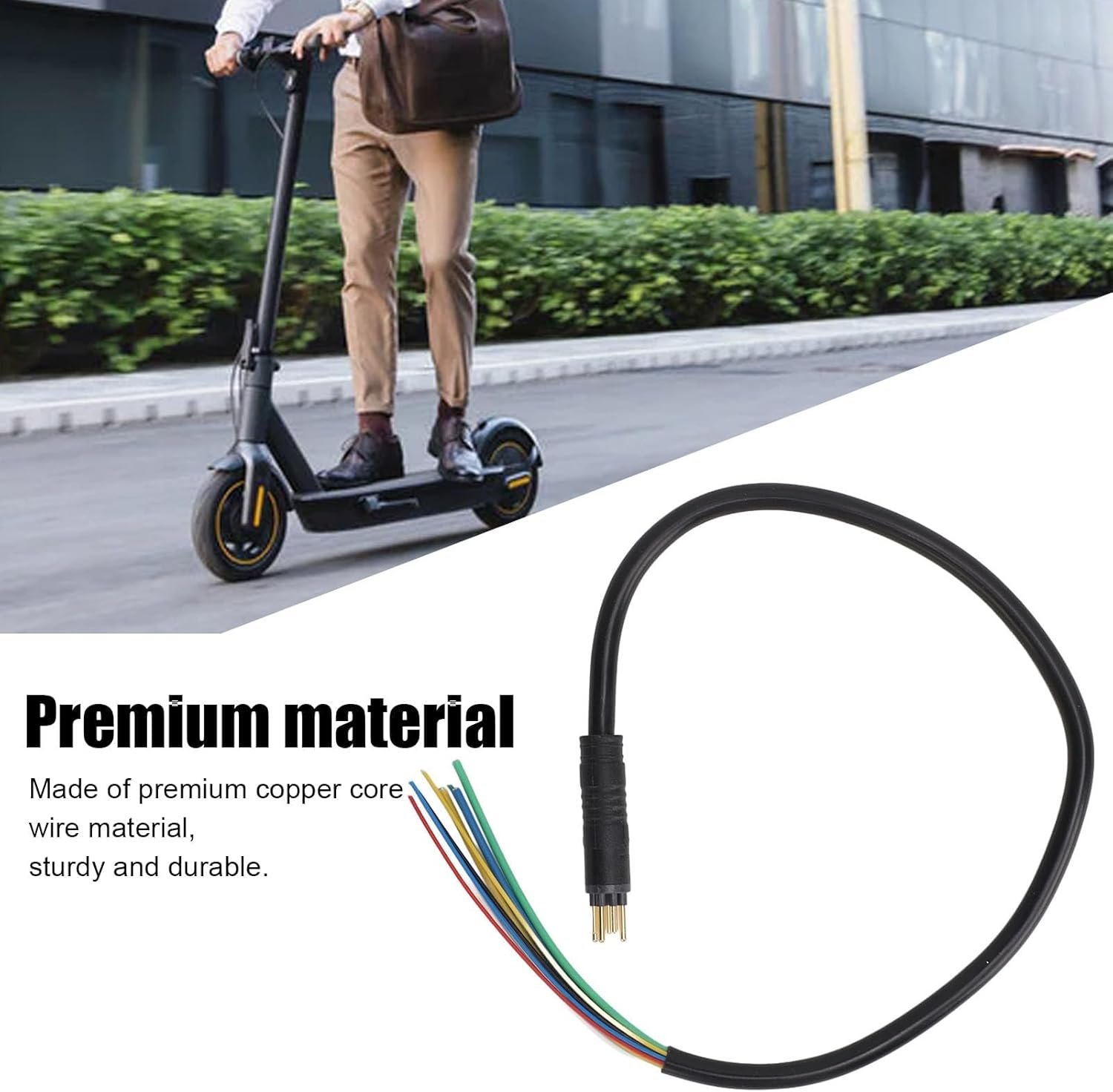 Alomejor 9 Pin Electric Scooter Motor Wire, Electric Bike Waterproof Copper Core High Sensitivity Motor Cable - Image 4
