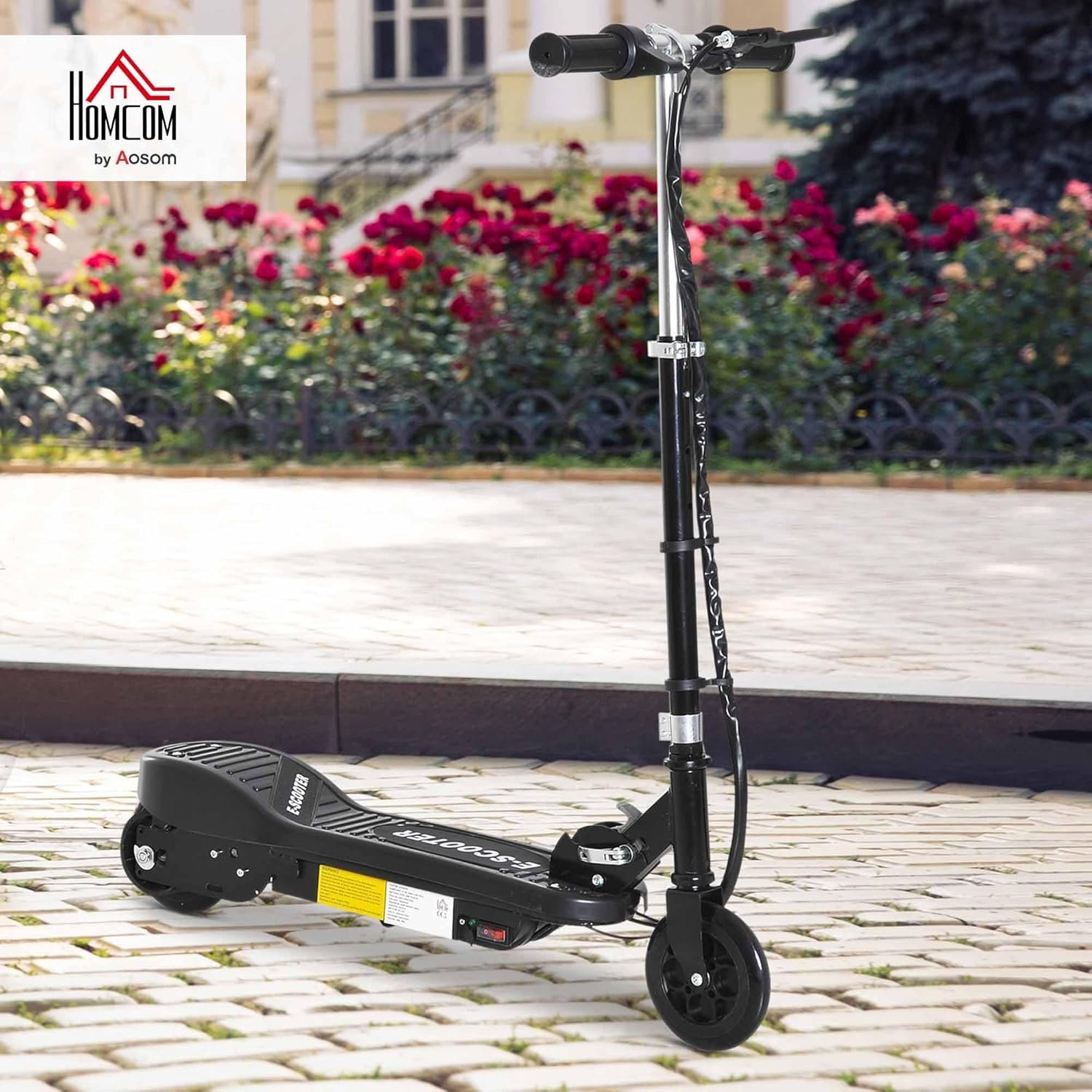 HOMCOM Kids Electric Scooter, 5.5 Inch Foldable Kids Scooter for Ages 7-14, 120W Motor, Up to 12km/h, 10km Range, Adjustable Height - Image 2