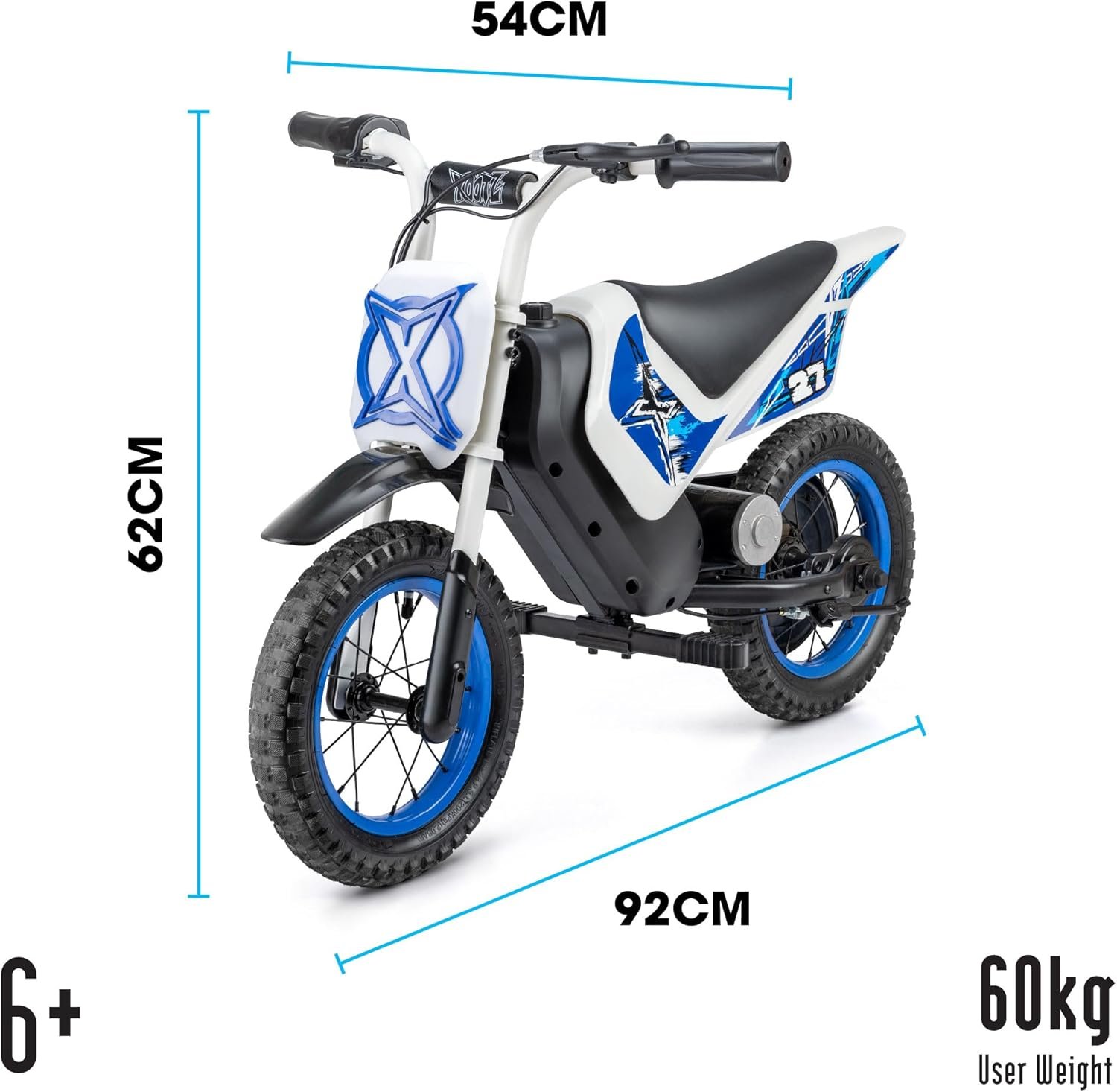 Cobolt Kids Electric Motorbike, 150W Motor 8/16 km/h Speed Modes, 14.4V Lithium Battery, Handbrake, Padded Seat and Mudguard, Motorcycle Gift For Kids Age 6+ - Image 7