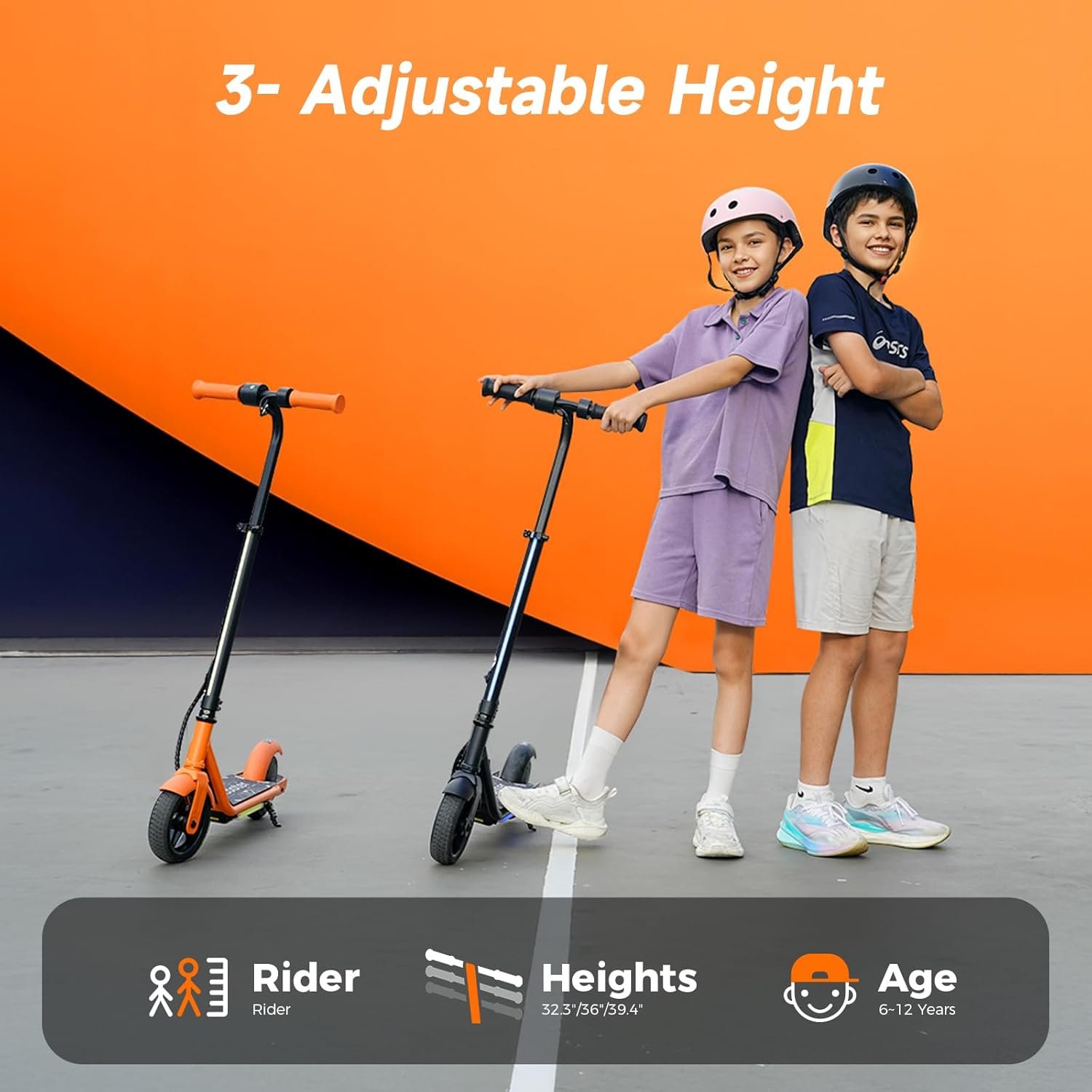 K2Pro Electric Scooter for Kids, 6" Lightweight E-Scooter for Ages 6-12, 150W Motor, Up to 16 KM/H, 10 KM Range, Adjustable Height and Colorful Lights, 3 Speed Modes - Image 5
