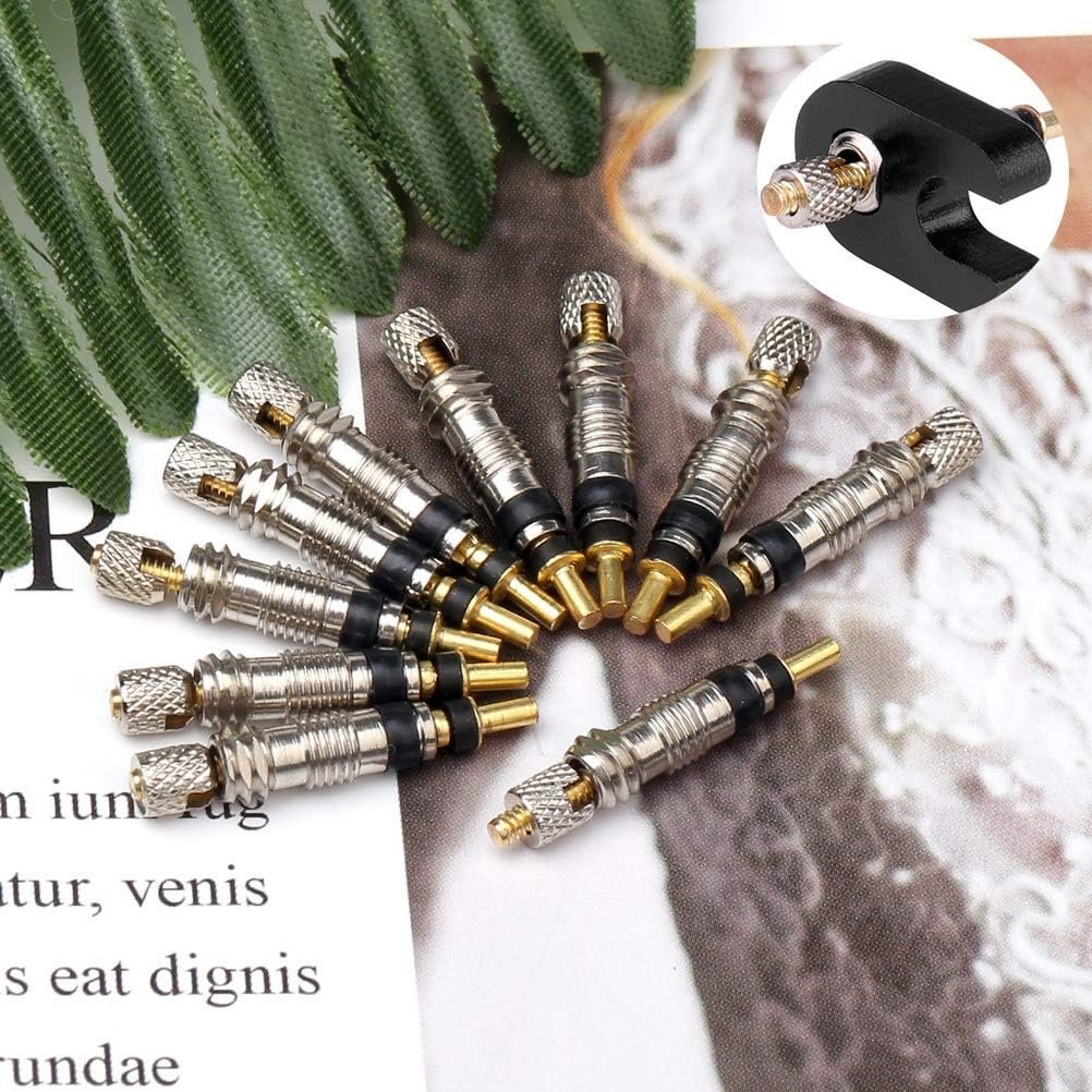 10pcs Presta Valve Cores, Replacement Bicycle Presta Valve Remover Tool Kit, Copper Tubeless Presta Valve Core For Universal Road Bike Car Includes Valve Wrench - Image 2