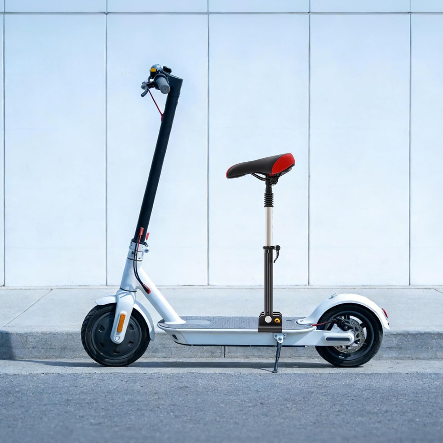Adjustable Electric Scooter Seat for Adults - Fits 14-15.2 Wide Curved-Edge Scooters, Ergonomic PU Cushion, Sturdy Aluminum Rod, Tool-Free Installation, Height Adjustable, Durable & Comfortable - Image 3