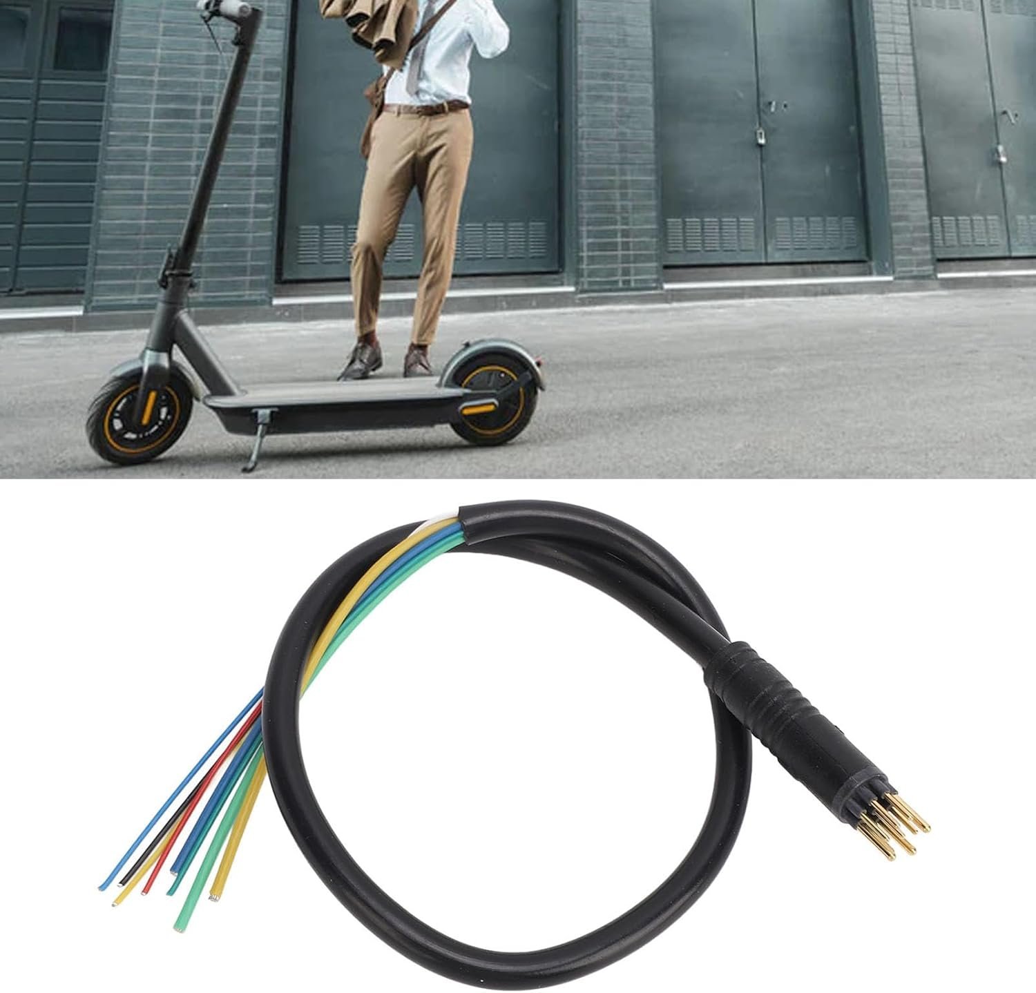Alomejor 9 Pin Electric Scooter Motor Wire, Electric Bike Waterproof Copper Core High Sensitivity Motor Cable - Image 2