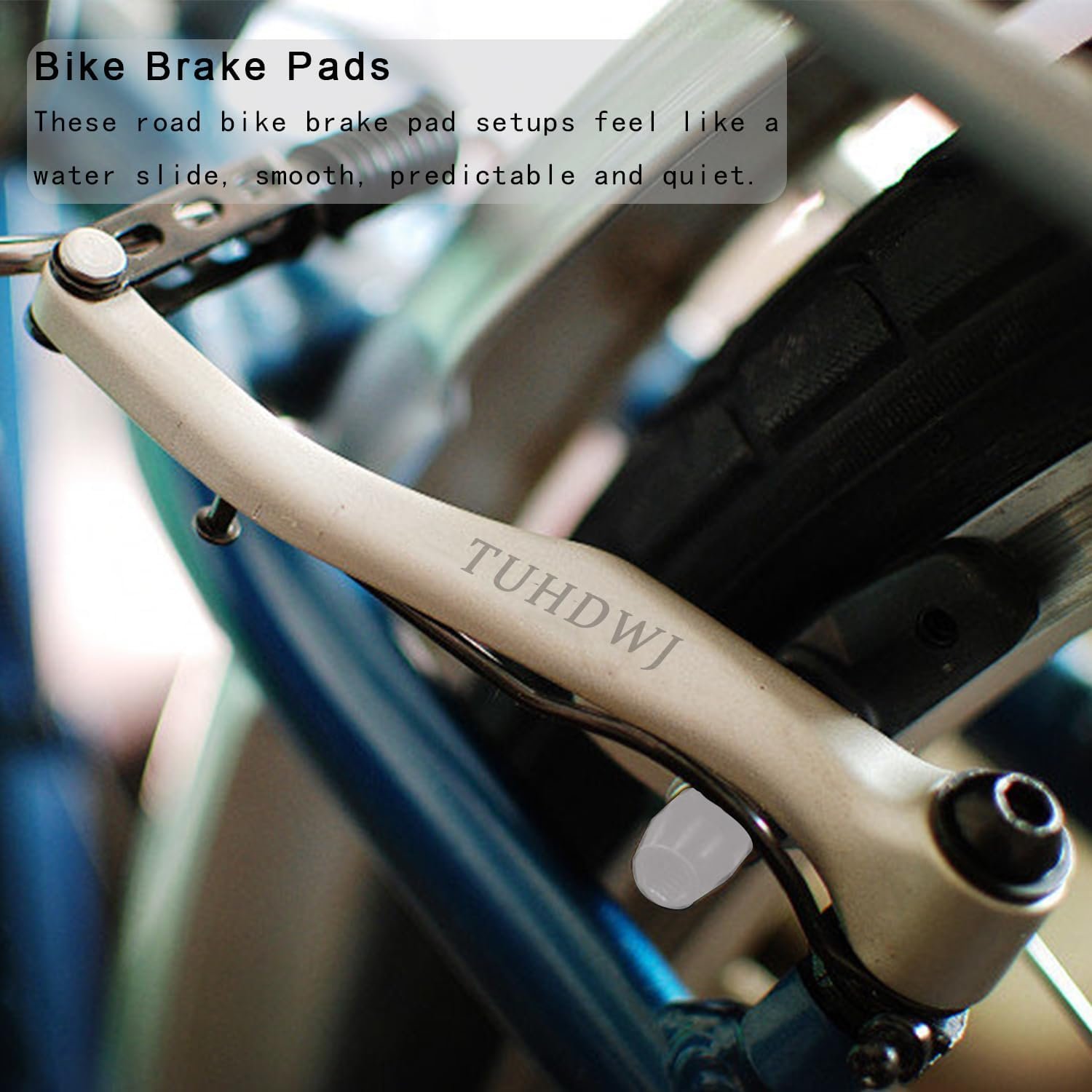 2 Pairs V Bike Brake Pads, 70mm V Brake Blocks, Bicycle Brake Blocks Set with Hex Nuts and Spacer, 1 hexagonal spanner included, for Road Bikes Mountain Bikes - Image 6