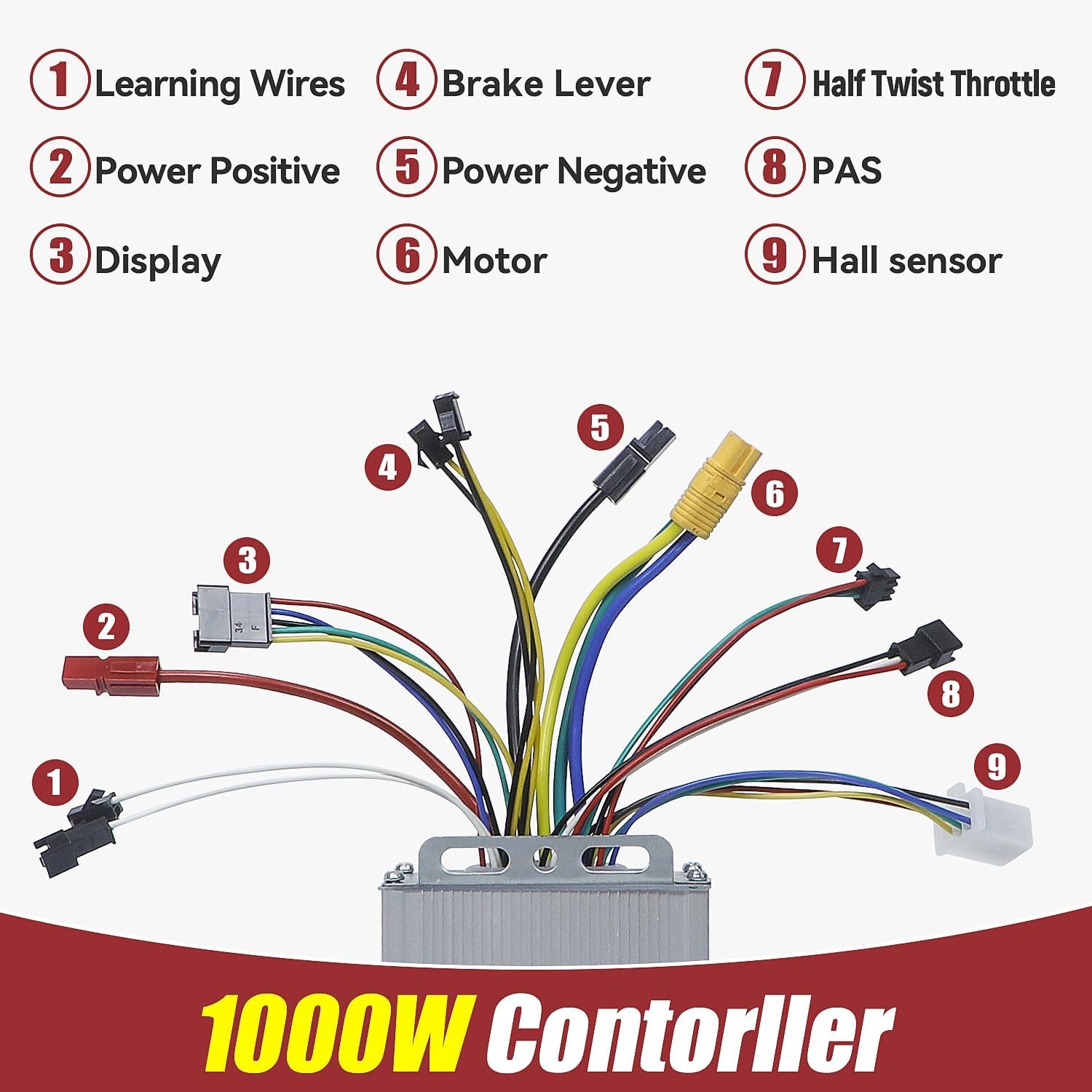 48V 27.5 Inch 30A Controller MTX Rim Rear Wheel E-Bike Conversion Kit, Electric Bicycle Motor Kit with LCD Display & PAS, Programmable Brushless Gearless Motor, Waterproof cable for Mountain Bike - Image 2