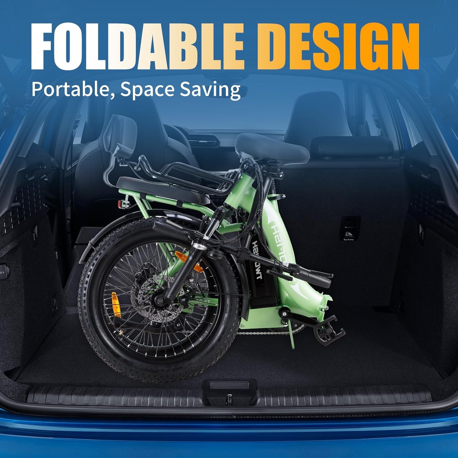 TWOFISH Electric Bike for Adults, 20"*3.0" Fat Tire Folding Electric Bicycle with 36V 17.8AH Removable Battery 7 Speed 25km/h 80-100km Range Disc Brake IP54 Waterproof, TF-2 - Image 7