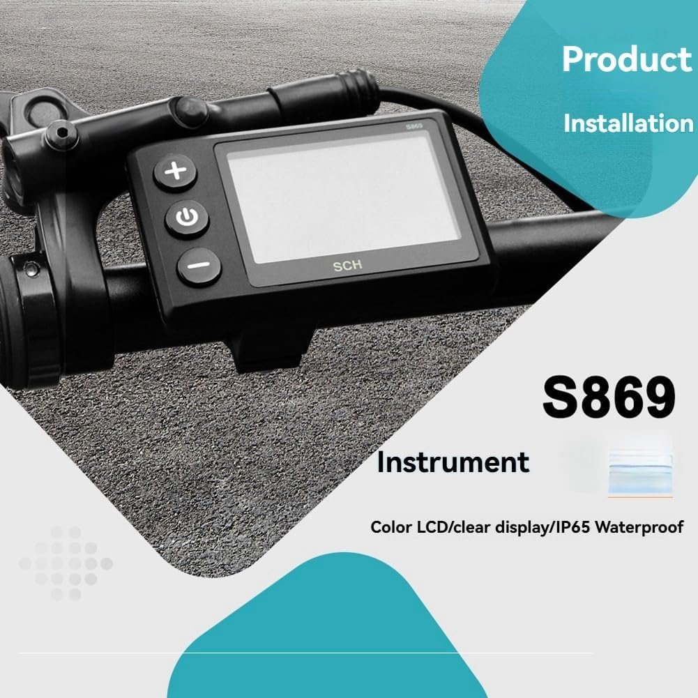 S869 Electric Bicycle LCD Display 24V-72V Electric Scooter LCD Color Meter for Mountain Bike LCD Meter Waterproof 5PIN - Image 5