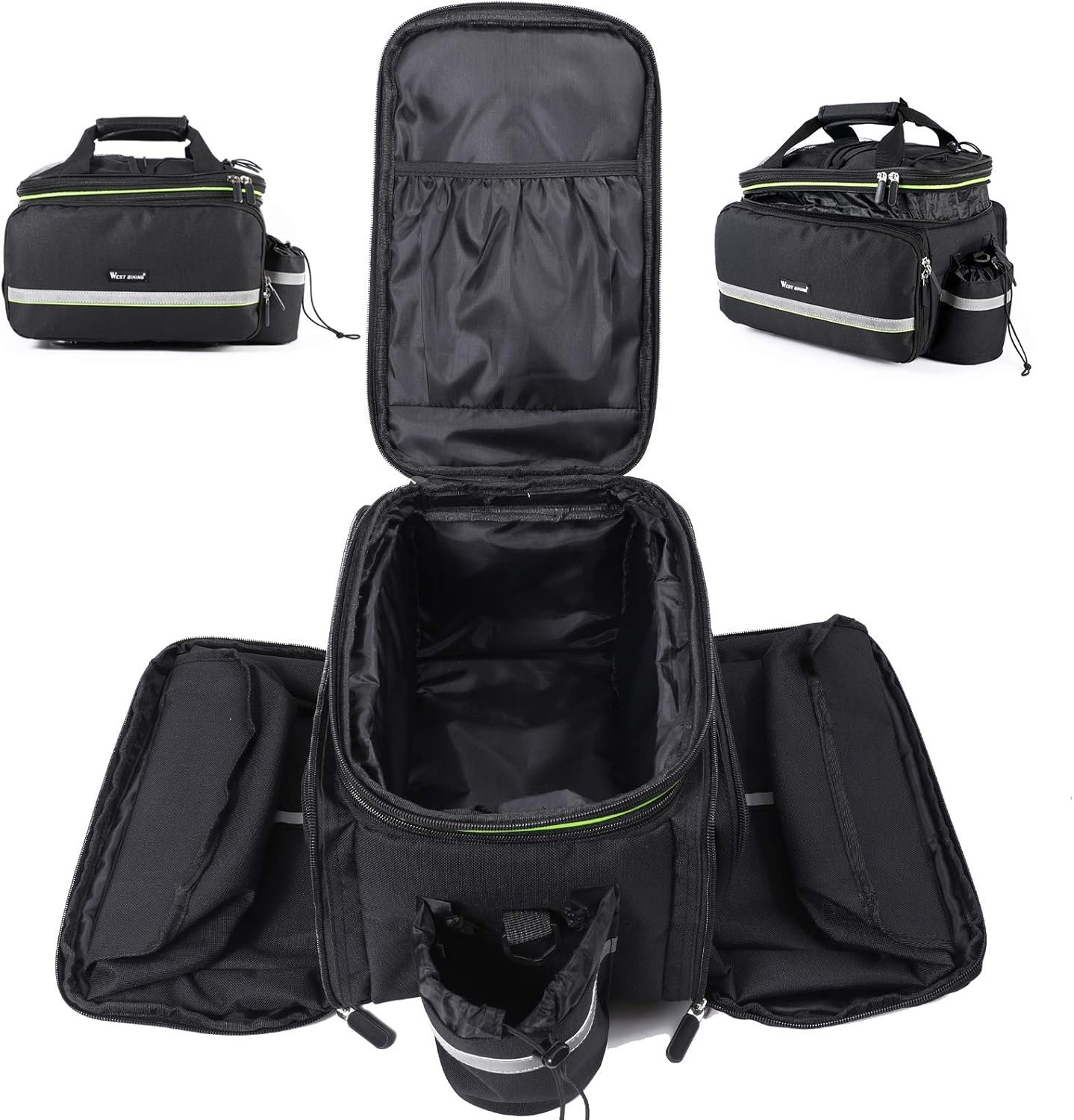 35L Bike Storage Bag Double Side Pannier Bags,Waterproof Cargo Rack Pack Saddle Bag Shoulder Bags with Rain Cover for Riding ,Multi-function Bicycle Rear Seat Trunk Panniers Pouch Cycling Accessories - Image 9