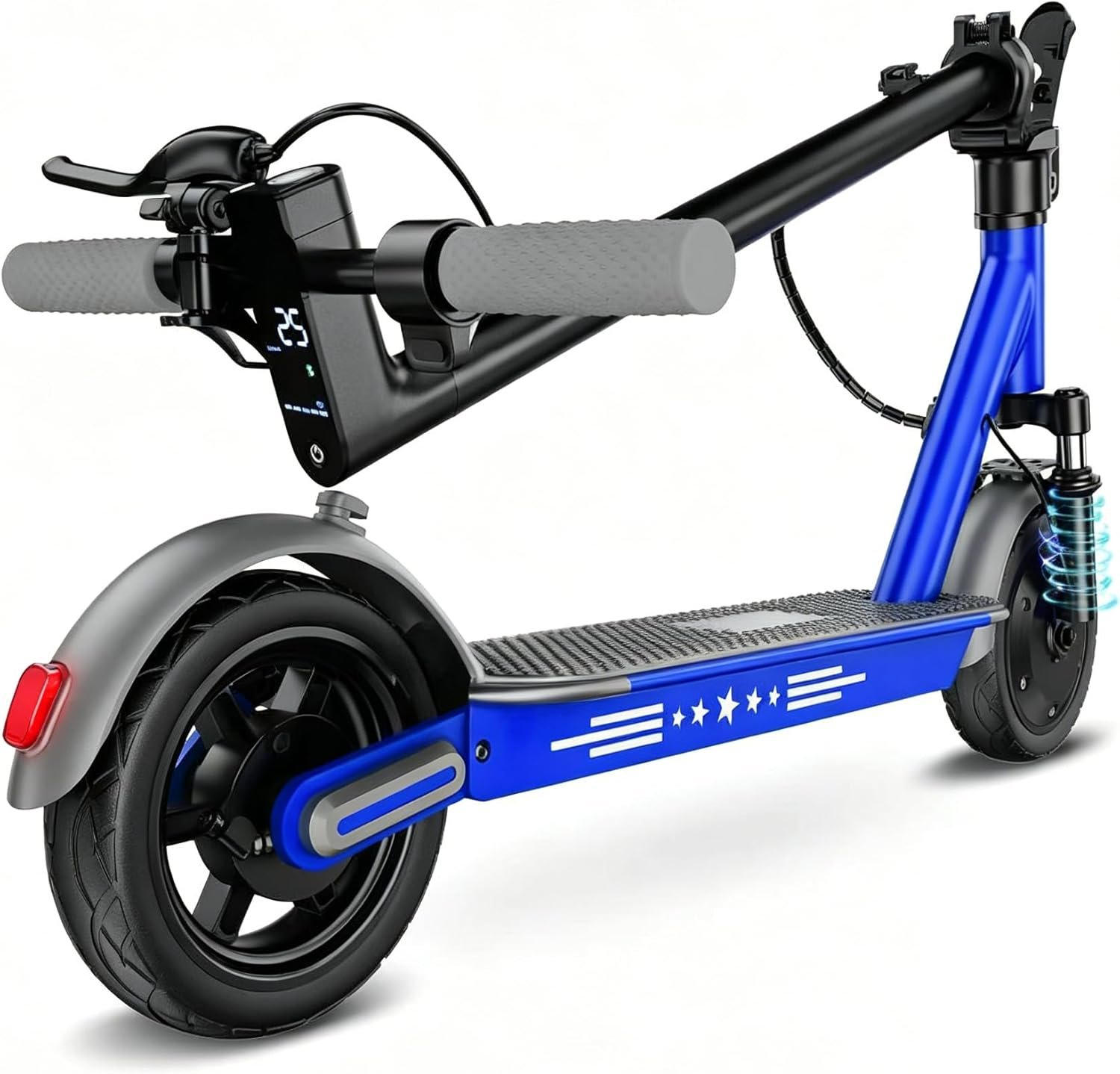 ApexSurge Electric Scooter for Adults,10" Solid Tires,350W Powerful Motor and Max 35/45KM Long Range,Top Speed 25KM/h,Dual Brake Stystem E Scooter, Lightweight and Foldable,APP Control,Max Load 120KG