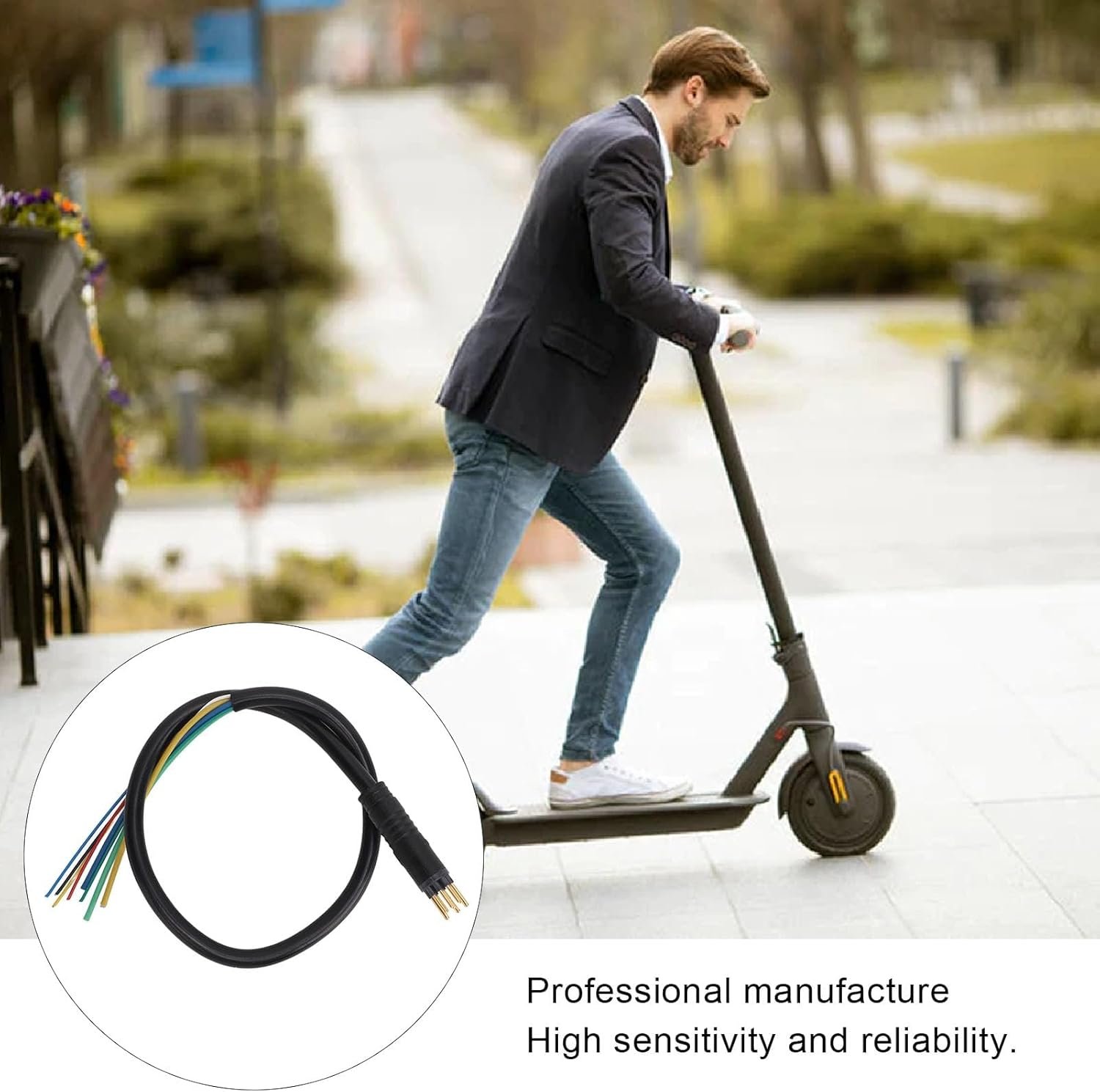 Alomejor 9 Pin Electric Scooter Motor Wire, Electric Bike Waterproof Copper Core High Sensitivity Motor Cable - Image 7