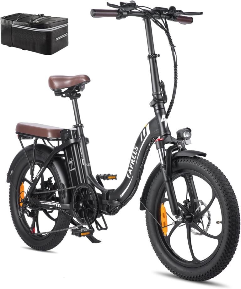 Fafrees F20 PRO Electric Bike, 20 * 3.0 INCHES Fat Tyers Folding City E-Bike, 120-150KM Range 36V 18Ah Removable Battery, 250W 25KM/H Max 7 Speed