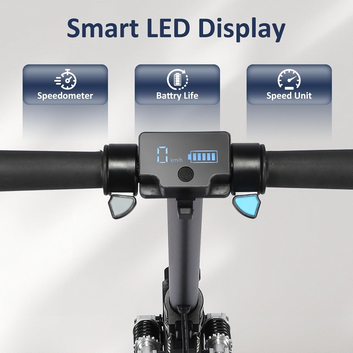 Electric Scooter, 6.5'' Foldable Electric Scooter, Colorful Lights Electric Scooters for Ages 6-12, 8Mph, 5 Miles of Range, LED Display, Safe Kids E-Scooter - Image 2