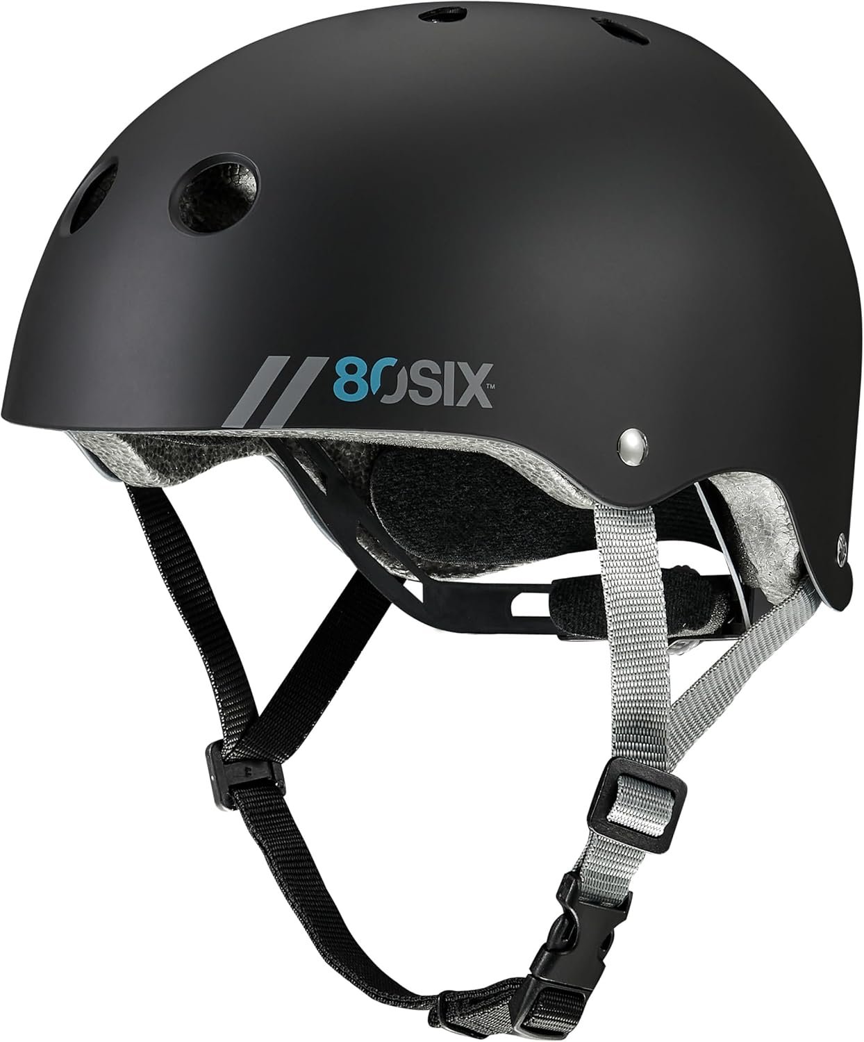 80SIX Multi-Sport Skateboard Helmet with Adjustable Fit Dial for Kids, Teens, Adults-Certified Hardshell Protective Scooter, Bike Helmet for Cycling, Skateboard, BMX, Inline Skate