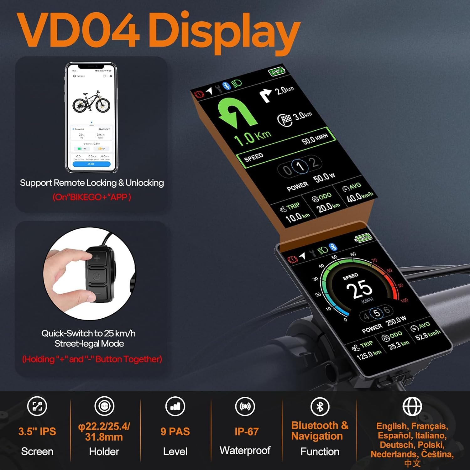 36V 250W Rear Ebike Conversion Kit 26" 27.5" 28" 700C Rear Wheel Hub Motor Kit Electric Bike Conversion Kit with VD04 Display & PAS Sensor & Controller for City & Mountain Bikes - Image 4