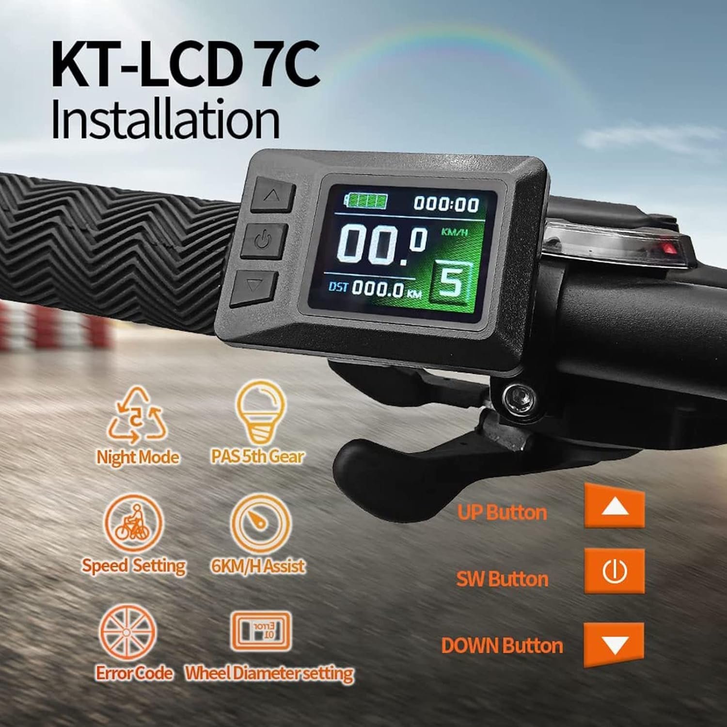 Electric Bike Wheel Conversion Kit, Front Wheel Motor Hub, Intelligent Controller for Road Bike, EBike Cycling Upgrade - Image 7