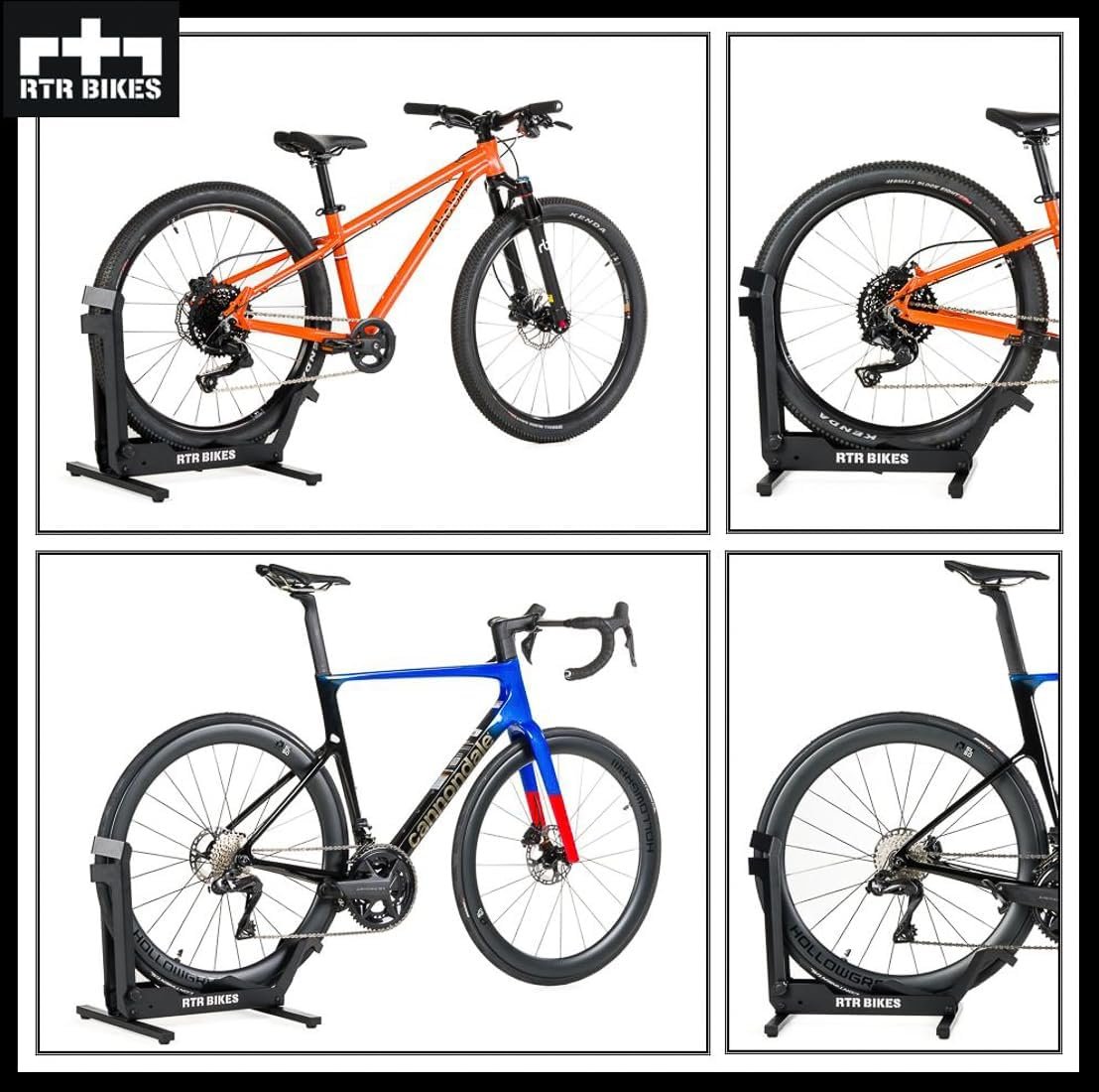 RTR BIKES Brutus Professional Bicycle Floor Stand – Heavy Duty Steel Rack for E-Bikes & MTB up to 30kg – Stable Rear Wheel Holder for 26-29" Wheels & Tyres up to 2.8" – Made in EU - Image 4