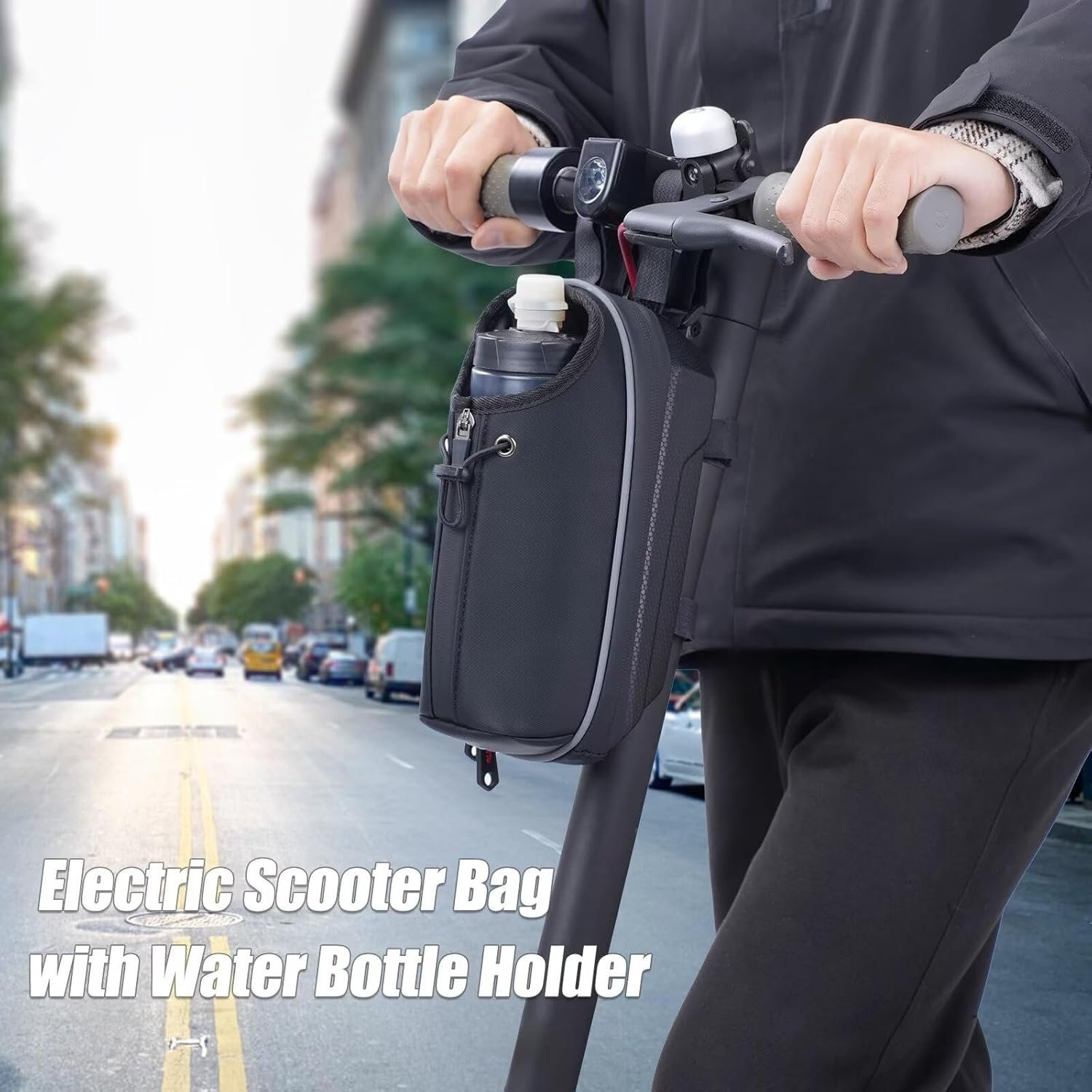 ROTTO Electric Scooter Bag with Water Bottle Bag Holder for Escooter Folding Bike Ebike Waterproof - Image 2