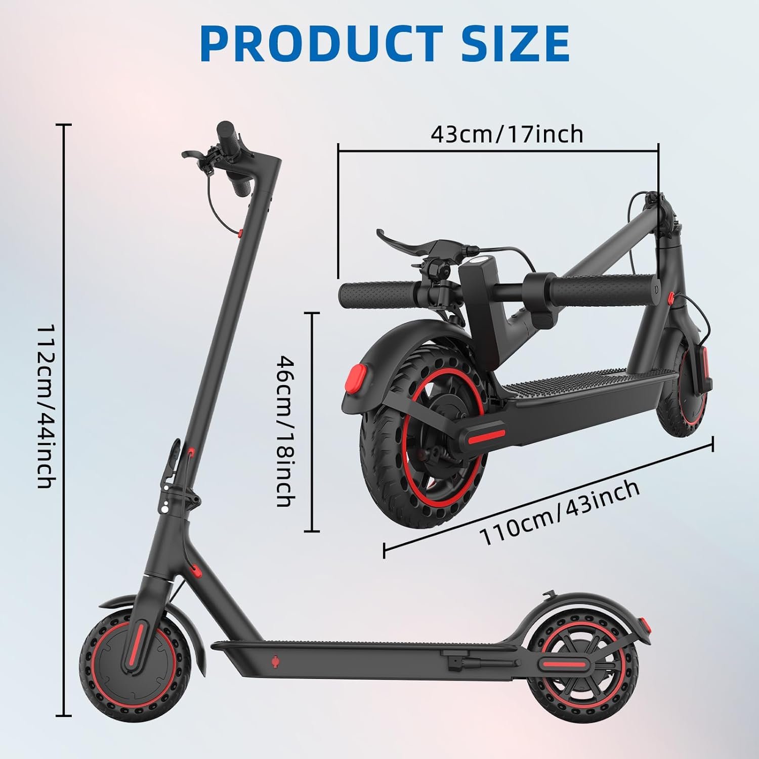 8.5 Inch Electric Scooters, 10.4Ah Class A Battery, 3 Speed Modes, 15-21 Miles Range & 120kg Load - Image 2