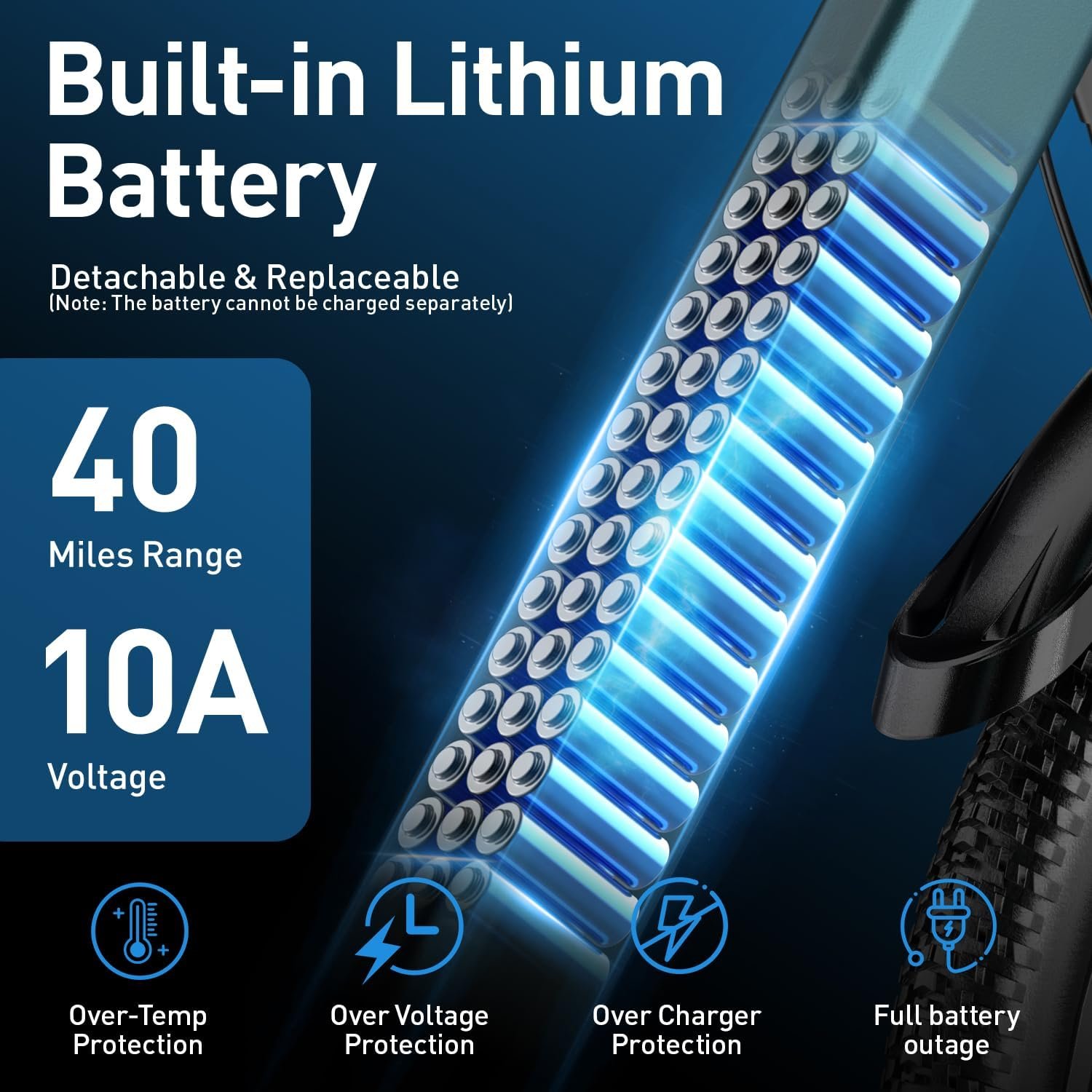 Electric Bike for Adults, 7 Speed Electric Bicycle with 36V 10Ah Removable Battery, 100km Range Pedal Assist City E Bike for Commute and Trekking, LCD Display, Dual Disc Brake - Image 6