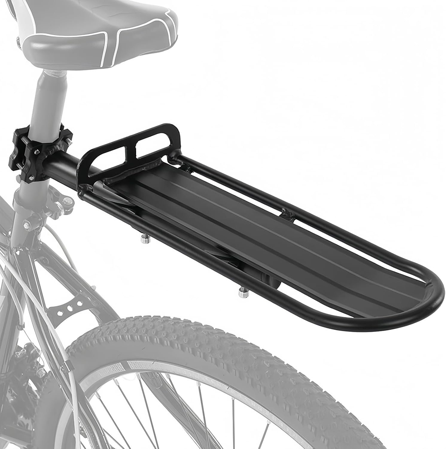 Rear Bike Rack, Aluminum Alloy Bicycle Luggage Cargo Rack, Retractable Bicycle Pannier Bag Holder, Universal Bike Carrier, MTB Rear Racks Max Load 10KG/22Lbs