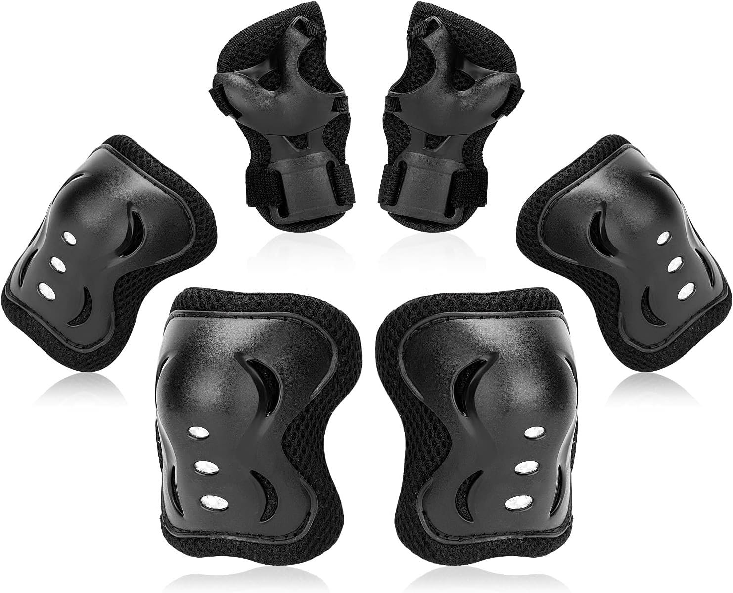 Kids/Youth Knee Pads Elbow Pad Wrist Guards Protective Gear Set, for Child Roller Skates, Cycling Bike, Skateboard, Inline Skatings, Scooter Riding, BMX bike, And Other Outdoor Sports Activities