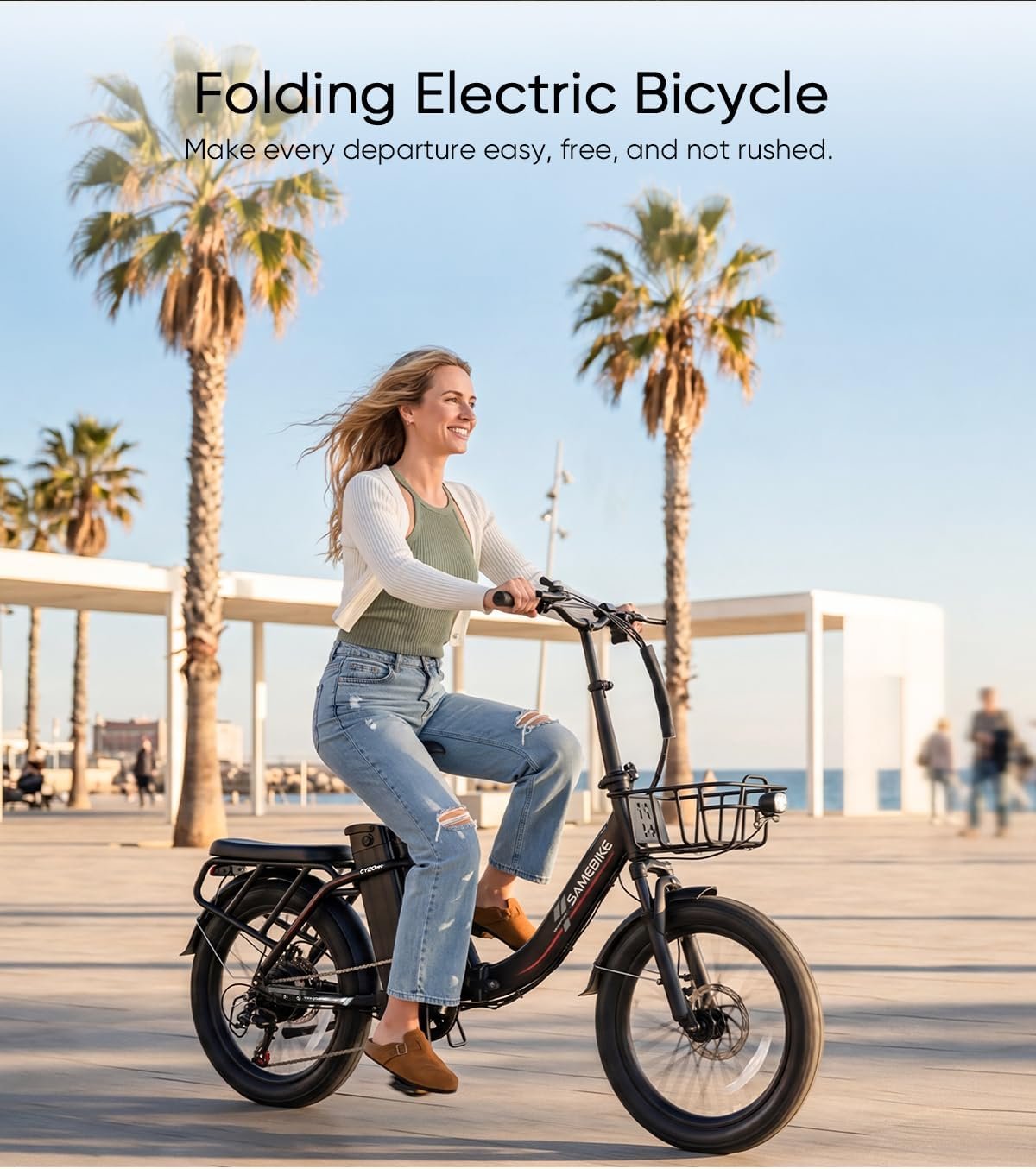 SAMEBIKE 20" Electric Bike for Adults,48V13AH Removable Battery,Max Speed 25KM/H, Top Power 250W Motor Folding E-Bike,Commuter Electric Bicycle for Women and Men - Image 7