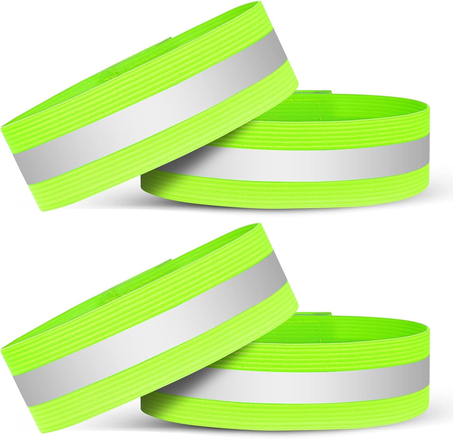 URAQT Reflective Wrist Strap, Running Safety Gear Wristbands, High Visibility Bike & Ankle Bands Reflector Armband, Self-adhesive Reflective Bands for Night Sports & Dog Walking