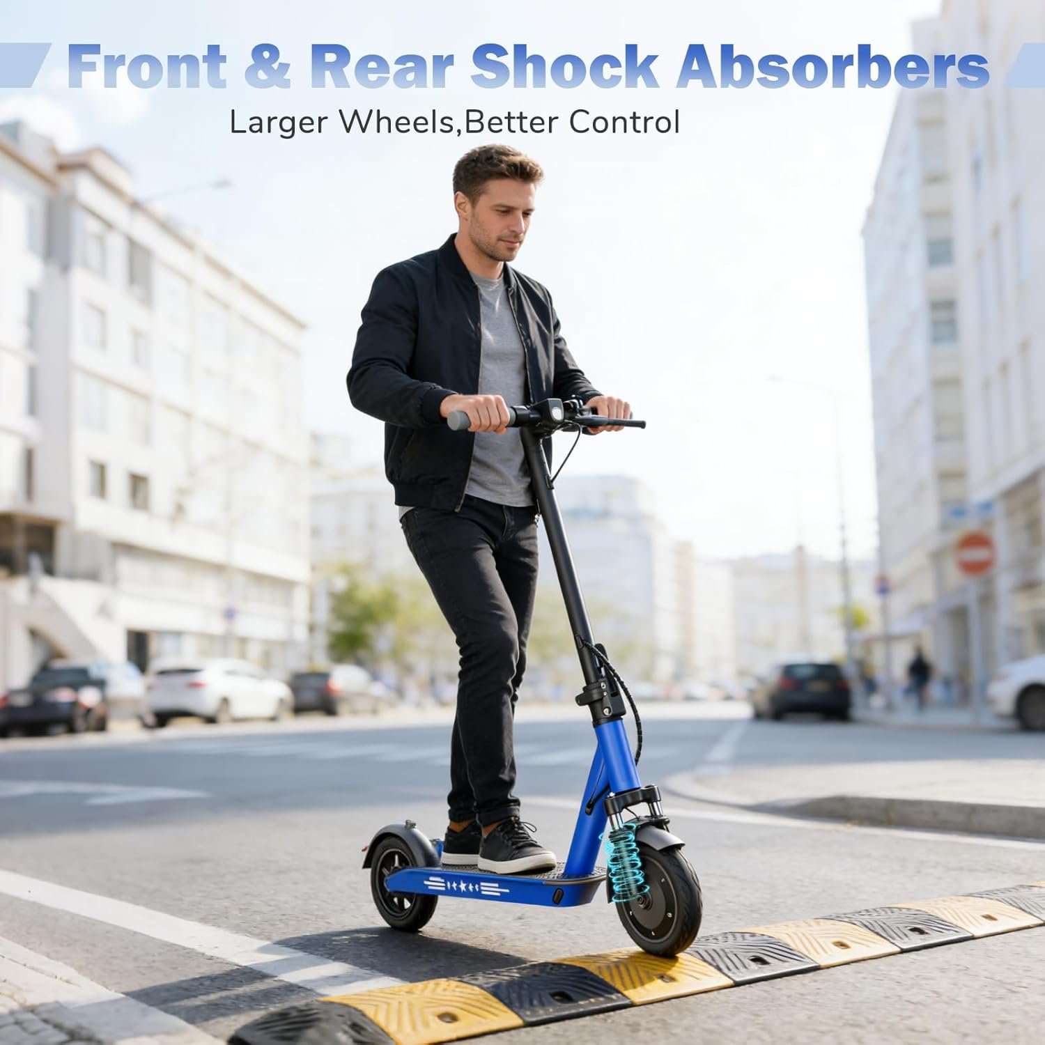 ApexSurge Electric Scooter for Adults,10" Solid Tires,350W Powerful Motor and Max 35/45KM Long Range,Top Speed 25KM/h,Dual Brake Stystem E Scooter, Lightweight and Foldable,APP Control,Max Load 120KG - Image 6