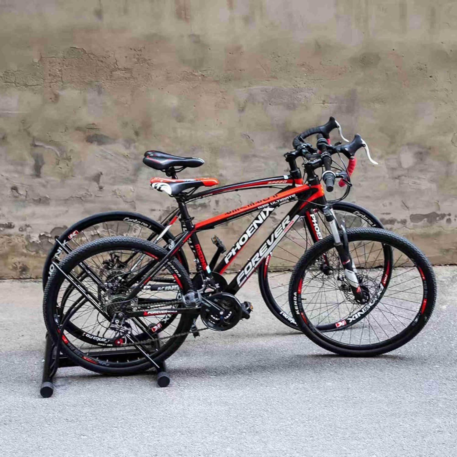 Oypla Double Heavy Duty Bike Bicycle Floor Parking Stand Holder Storage Rack - Image 6