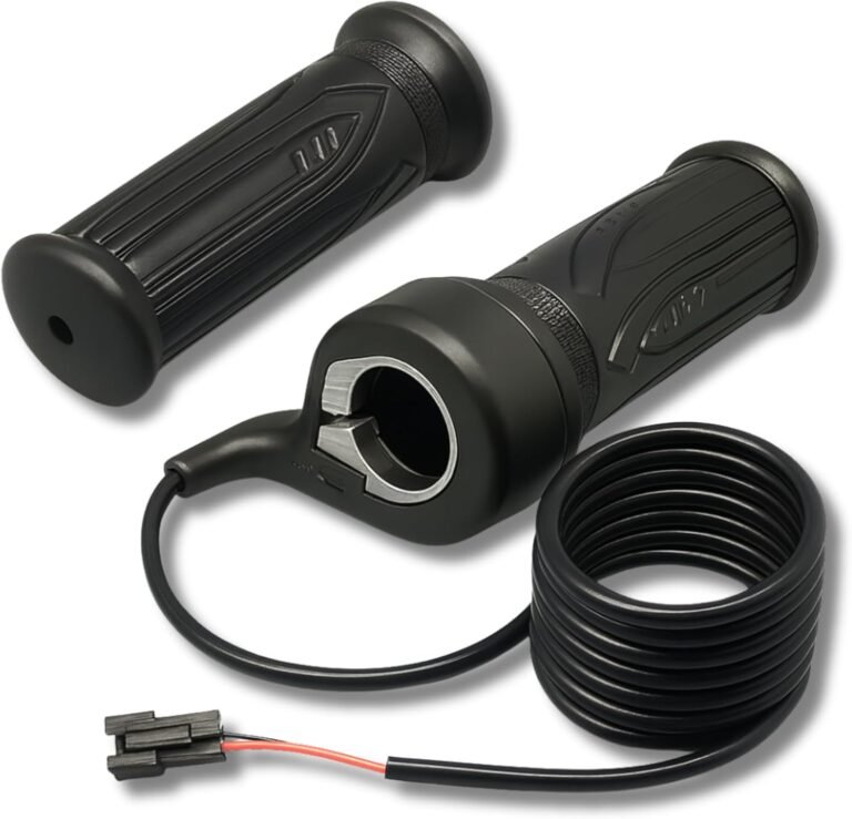 E Bike Full Twist Throttle 3 Pin, Electric Bicycle, Scooter, Ebike Right Hand, Left Hand Grip, SM JST Female Plug 12V 24V 36V 48V 52V 60V 72V & Fits a 22mm Handlebar