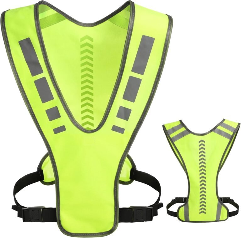 Uncle Paul Reflective Gears - Safety Vest High Visibility for Running Cycling Dog Walking Sports with Pocket for Adults Kids