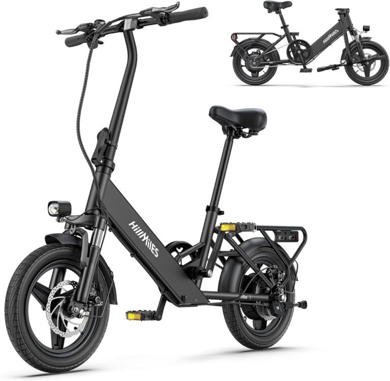 HillMiles Mile 1 Electric Bike, 36V 10.4AH Battery, 14'*2.0' Tyre, 25km/h speed and 40-65km range E-bike for urban commuting, IP65 waterproof