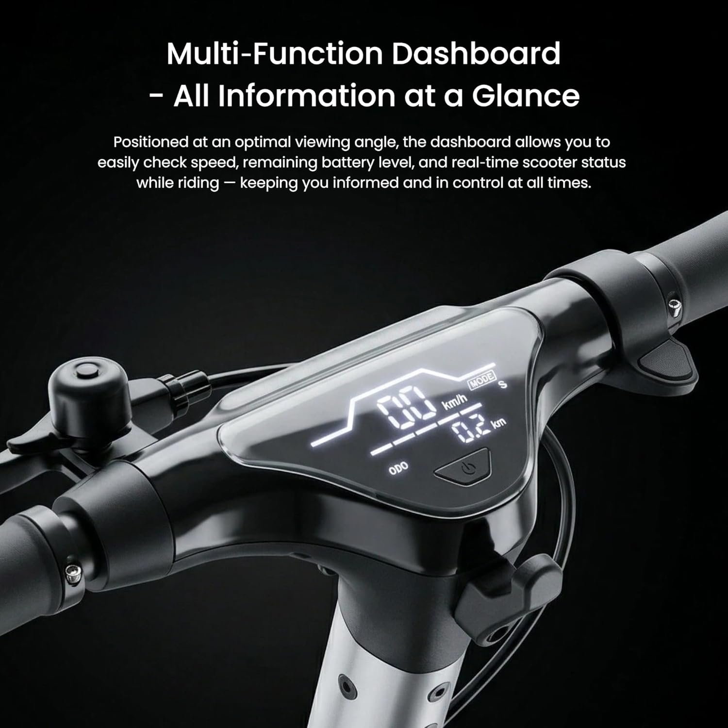 Electric Scooter for Adults, LAELIN R350 R450 Folding E-Scooter with 10" Gel Tyres, 500W Motor, 35-45 km Max Range, Front Suspension, Dual Braking, TCS, IPX4 - Image 10
