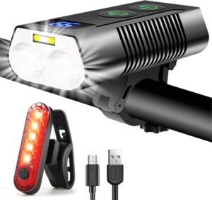 REHKITTZ Bike Lights Set 3300 Lumen...