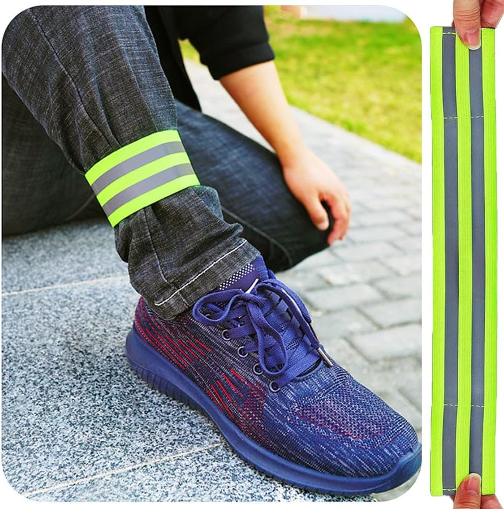 4Pcs Reflective Armbands, Running Safety Gear Wristbands, High Visibility Safety Reflective Bike Ankle Bands Reflector Armband Gear, Adjustable Armband Reflective-Strips for Night Sports & Dog Walking - Image 7