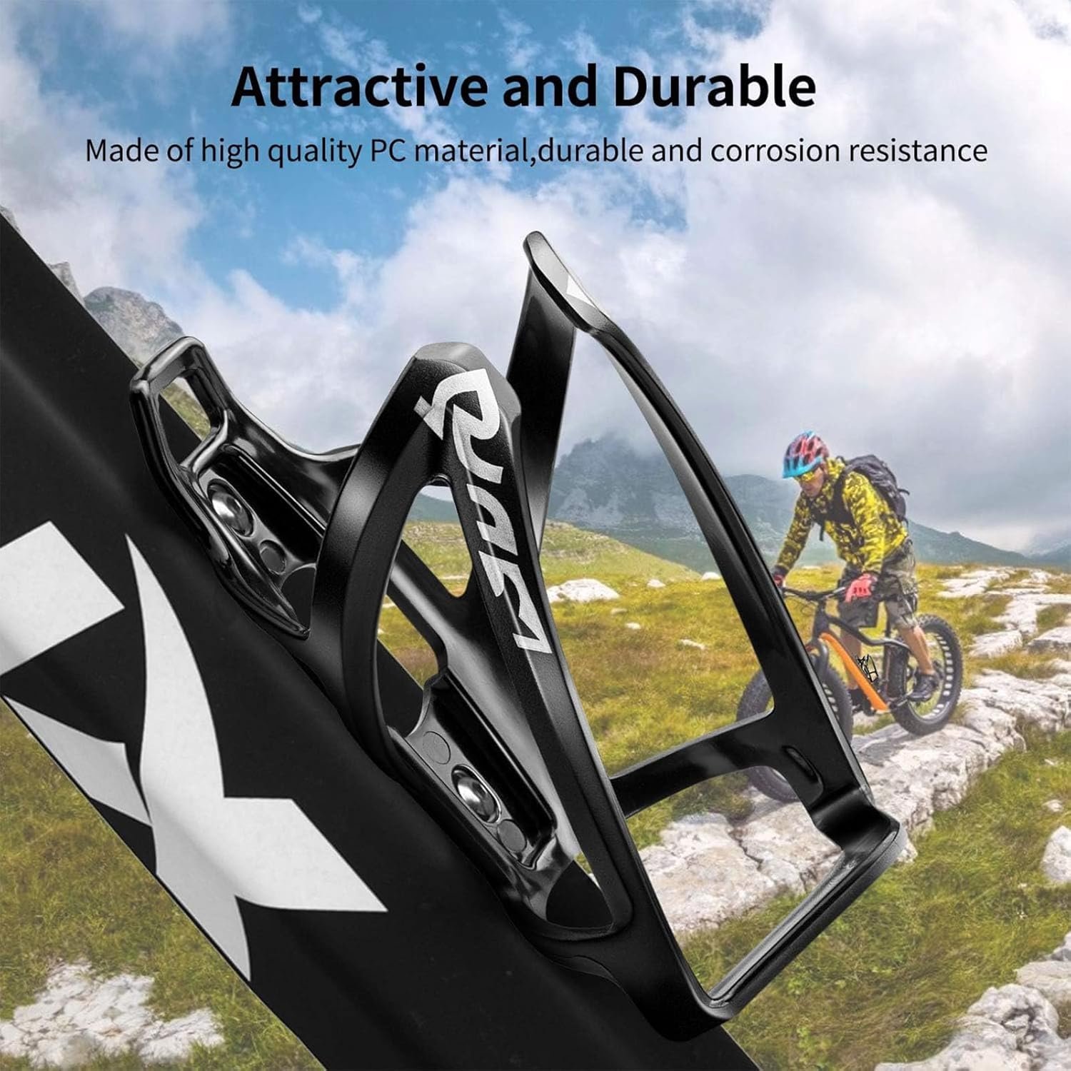 Rarapop Bike Water Bottle Cage Ultra-Light Bicycle Bottle Holder Universal Bike Cup Holder Rack for Bicycle, Cycling, MTB, Road/Mountain Bikes 2 Pack - Image 5