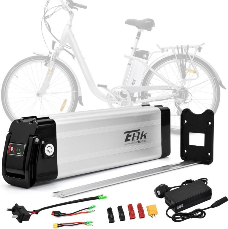 36V 15AH Ebike Battery, Electric Folding Bike Battery Replacement Silverfish Removable Lithium-Ion Bicycle Battery with Charger, 2 Pins Discharge Port for 200W 250W 350W Motor Electric Bike