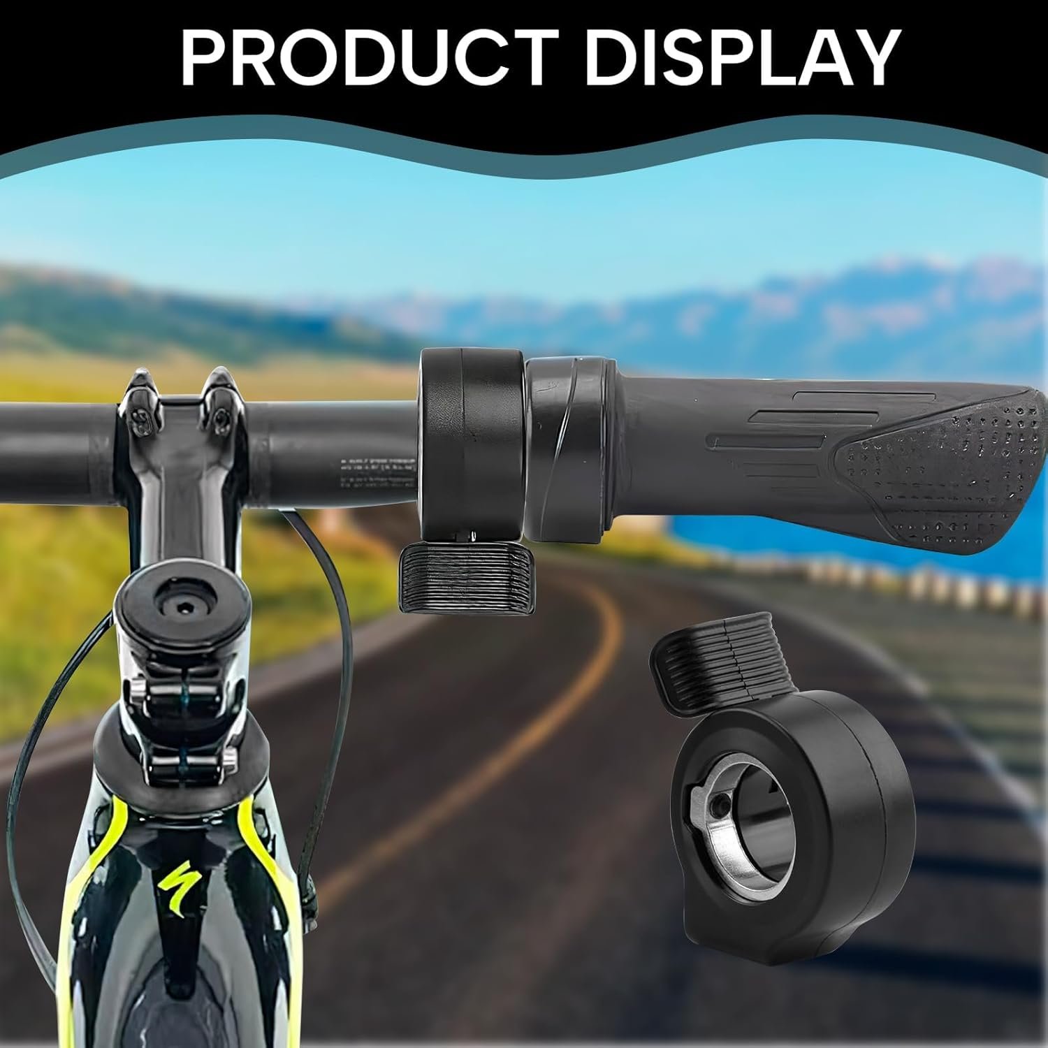 Thumb Throttle Electric Bike Scooter Throttle Speed Control, Waterproof 22mm/7/8" Accelerator Grip, 24V-72V Motors, Upgrade Kit (Black) - Image 3