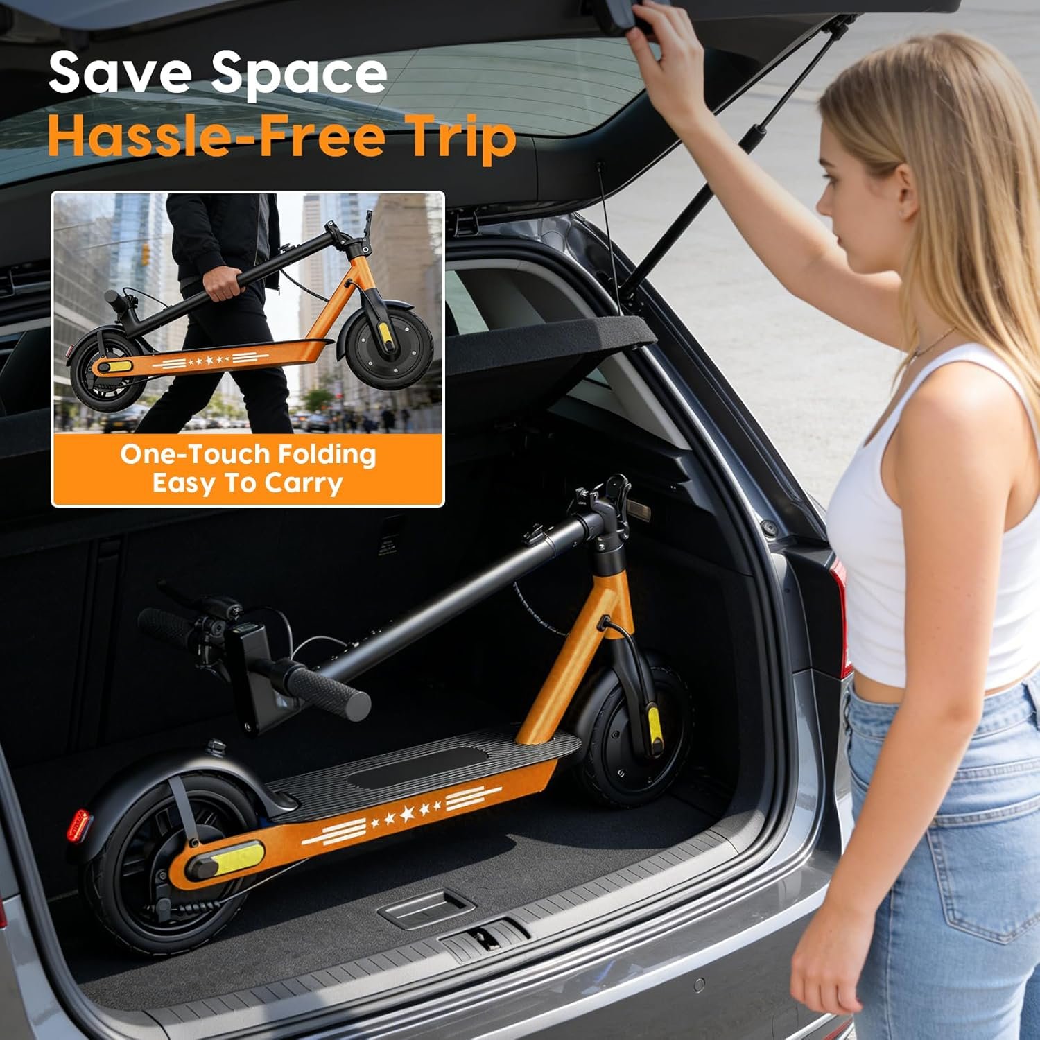 ApexSurge Electric Scooter for Adults,10" Solid Tires,350W Powerful Motor and Max 35/45KM Long Range,Top Speed 25KM/h,Dual Brake Stystem E Scooter, Lightweight and Foldable,APP Control,Max Load 120KG - Image 7