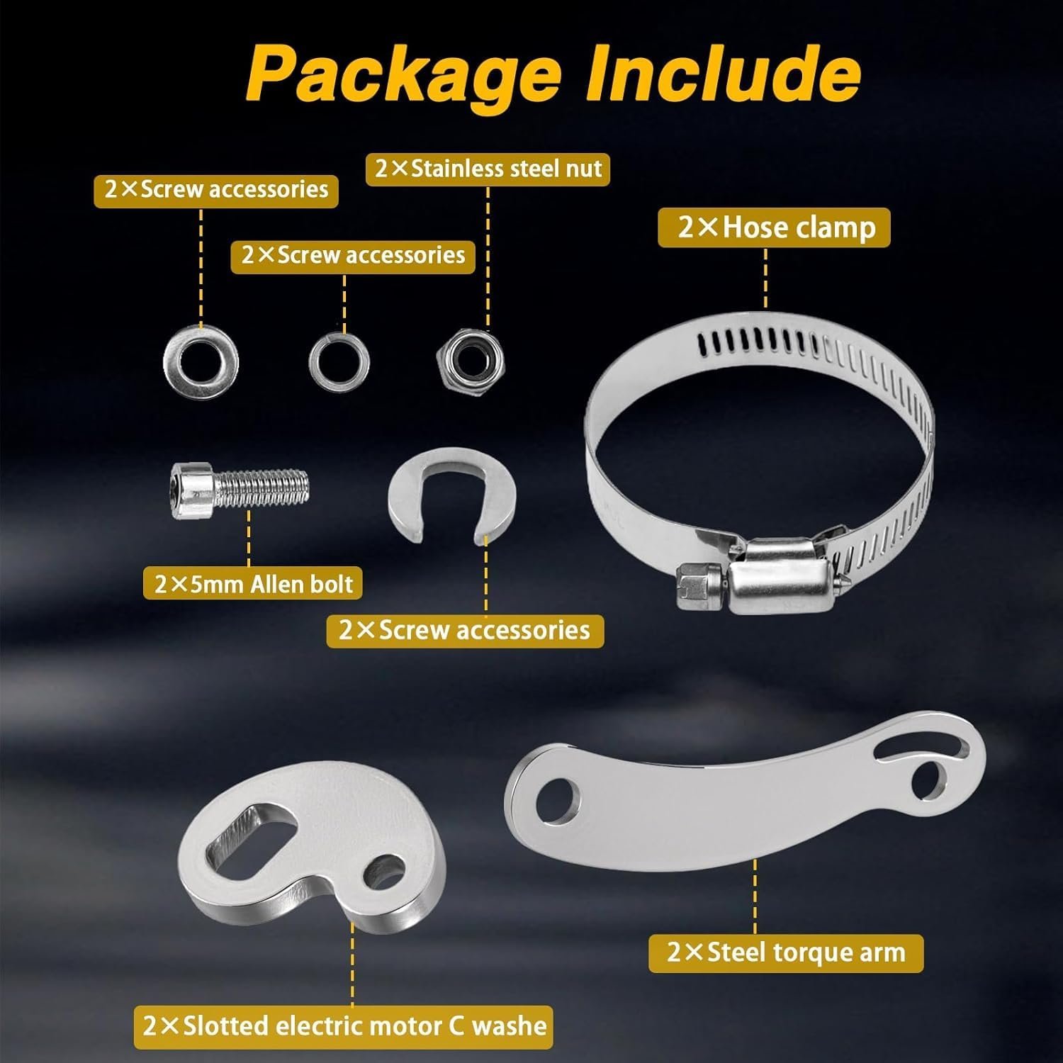 EVRBUL 2 Sets Universal Torque Arm Conversion Kit Compatible with E-Bike Front or Rear Hub Motor Installations,Electric Bicycle Maintenance Tool - Image 7
