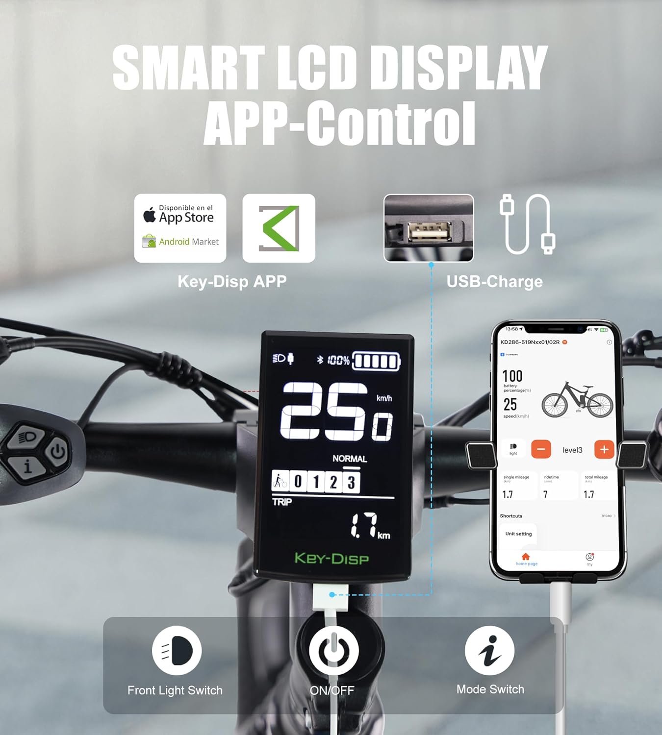 VARUN Electric Bike, 27.5" Electric Mountain Bike with APP, 48V 624Wh Battery, Up to 100KM, 250W 55Nm Motor, 21 Speed Gear, E-bike for Men and Women - Image 2