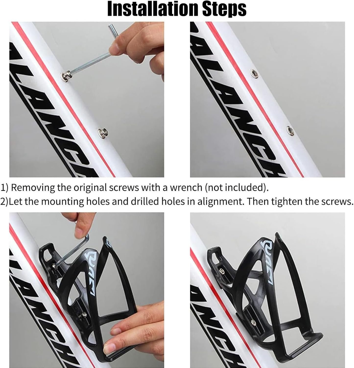 Rarapop Bike Water Bottle Cage Ultra-Light Bicycle Bottle Holder Universal Bike Cup Holder Rack for Bicycle, Cycling, MTB, Road/Mountain Bikes 2 Pack - Image 7