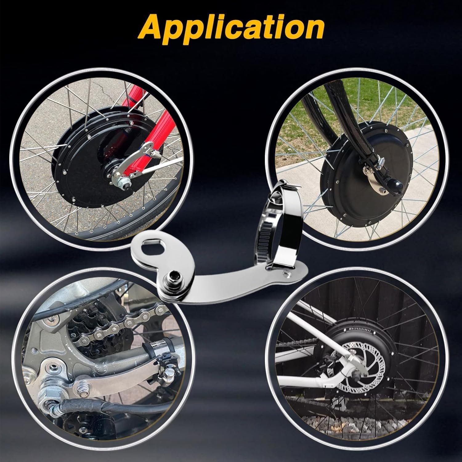 EVRBUL 2 Sets Universal Torque Arm Conversion Kit Compatible with E-Bike Front or Rear Hub Motor Installations,Electric Bicycle Maintenance Tool - Image 6
