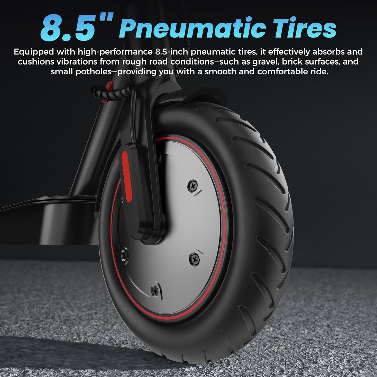 8.5" Electric Scooter,Peak 500w Max 35km Electric Scooters for Adult, 25KM/H Max Speed, Foldable Lightweight E Scooter with Cruise Control, Double Braking System, 150kg Max Load - Image 5